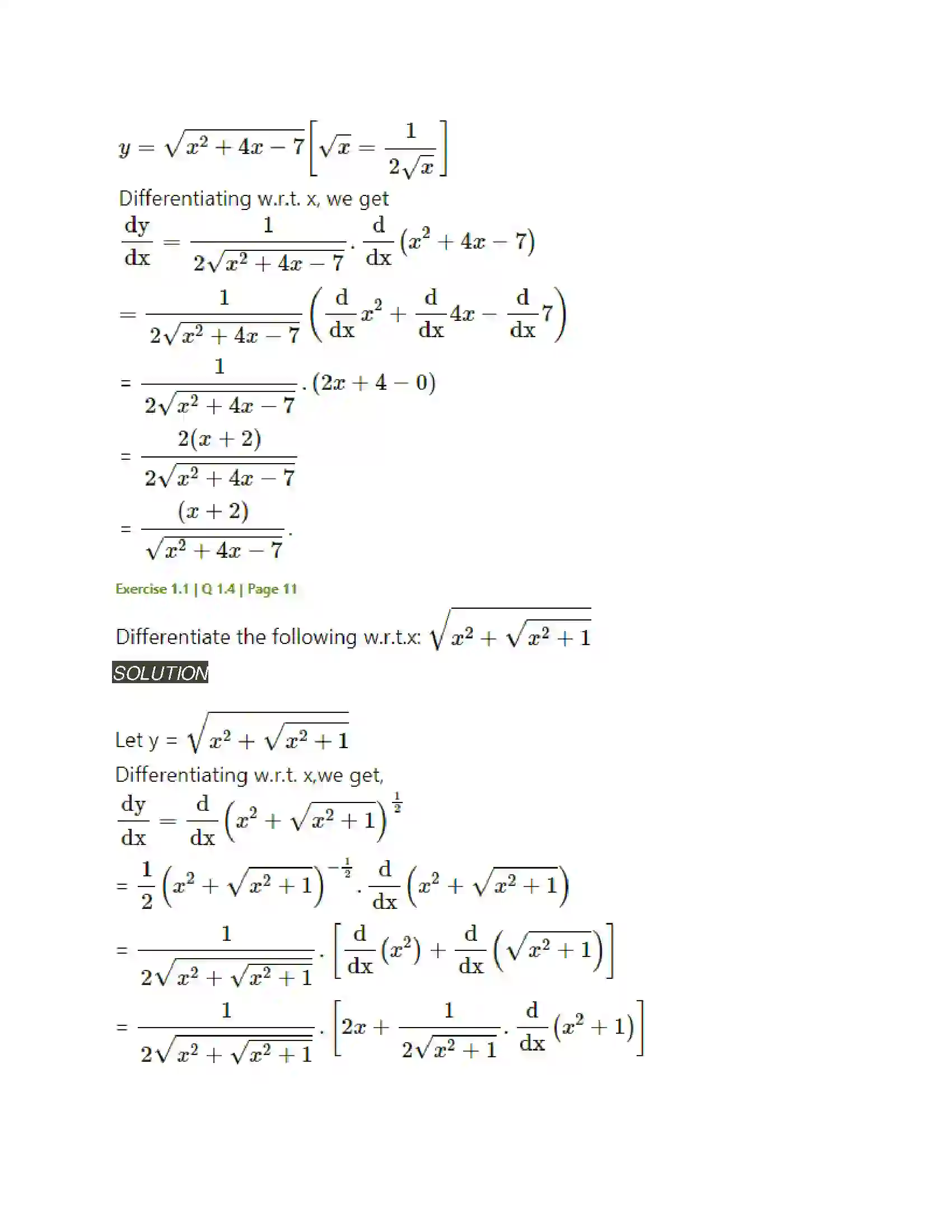 Maharashtra Board Class 12th Mathematics & Statistics-2 (Arts & Science) Differentiation Solution 3