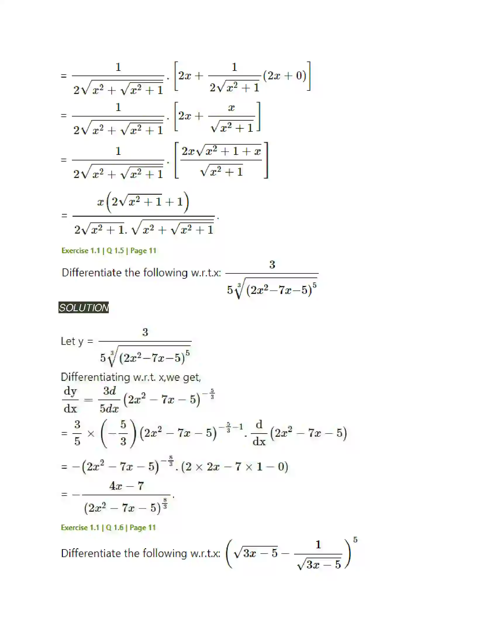 Maharashtra Board Class 12th Mathematics & Statistics-2 (Arts & Science) Differentiation Solution 4