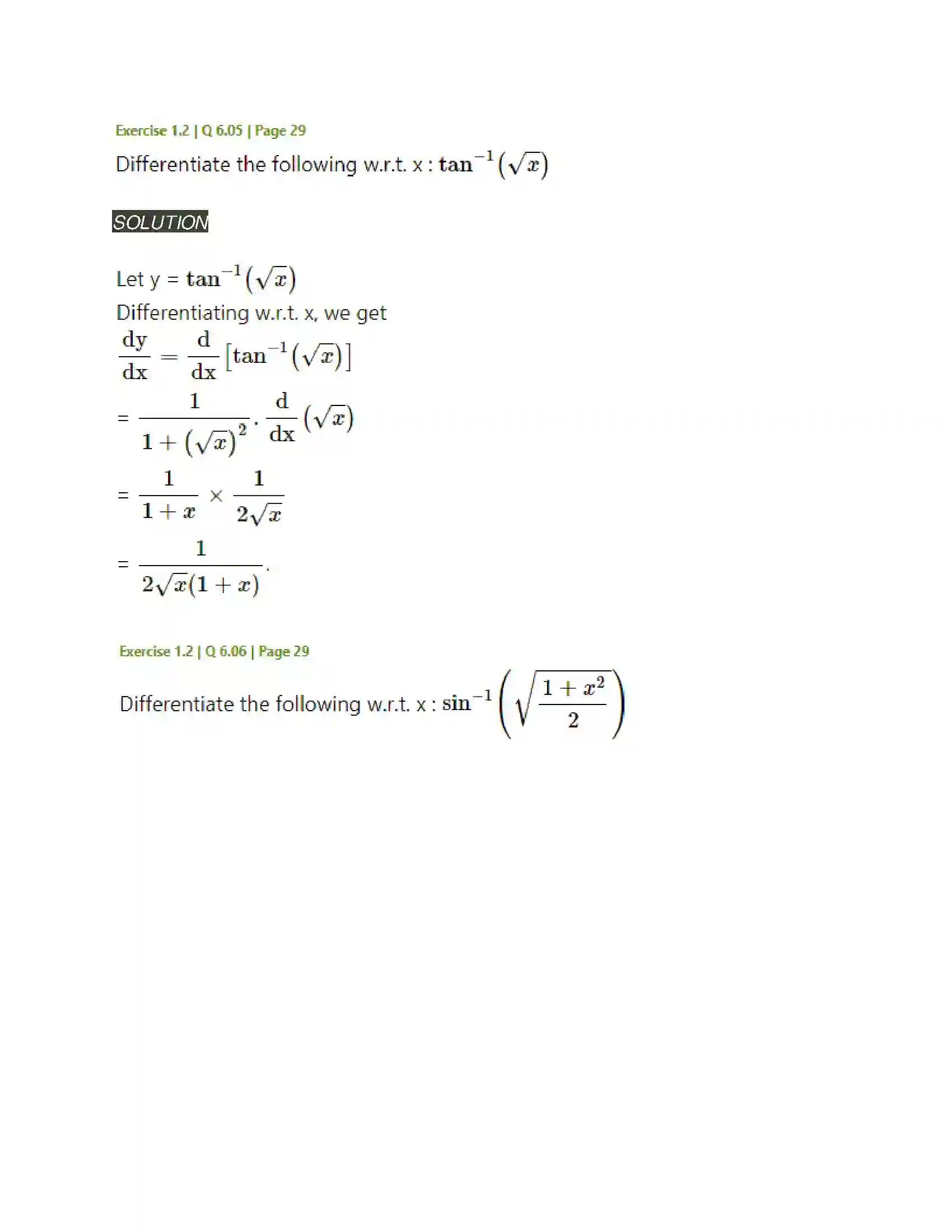 Maharashtra Board Class 12th Mathematics & Statistics-2 (Arts & Science) Differentiation Solution 66