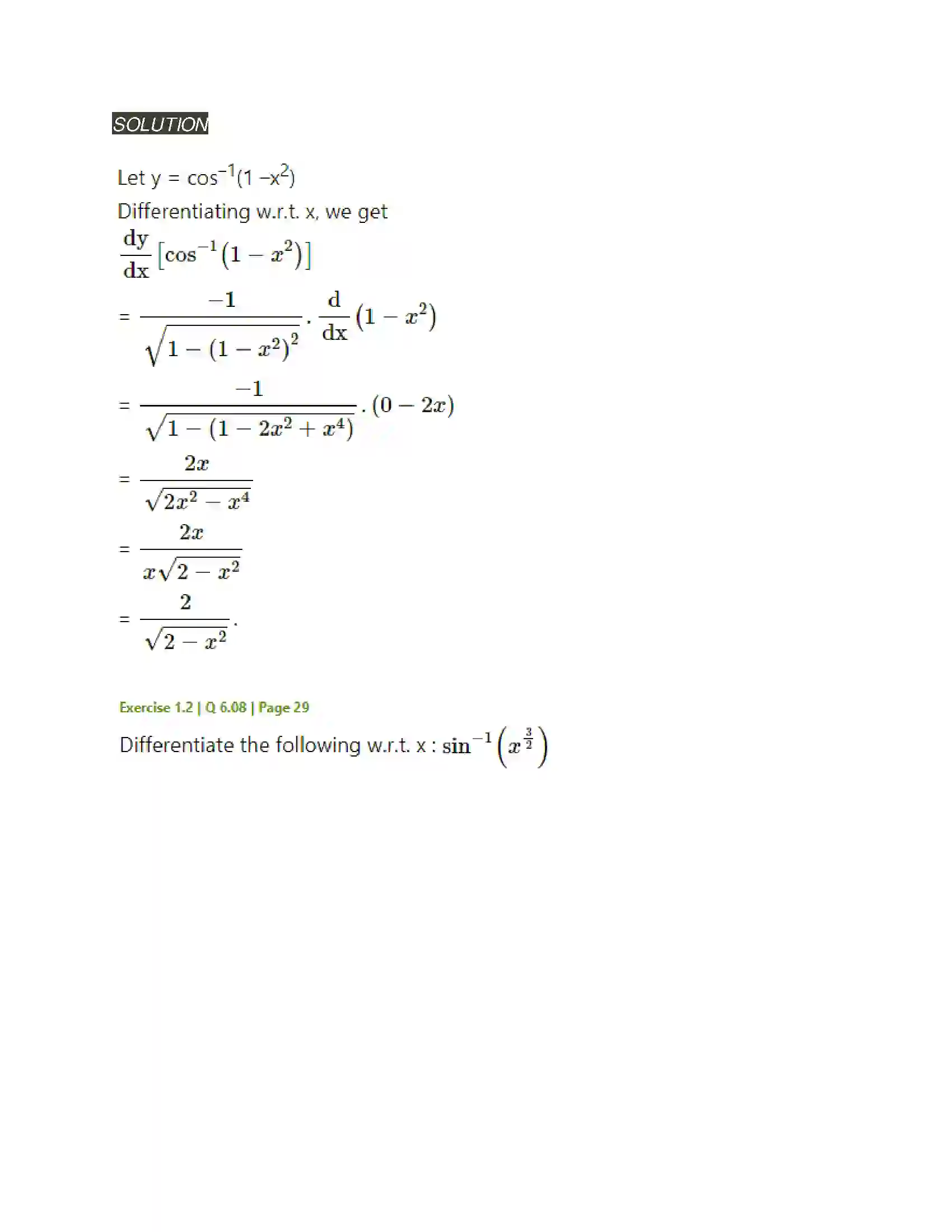 Maharashtra Board Class 12th Mathematics & Statistics-2 (Arts & Science) Differentiation Solution 68