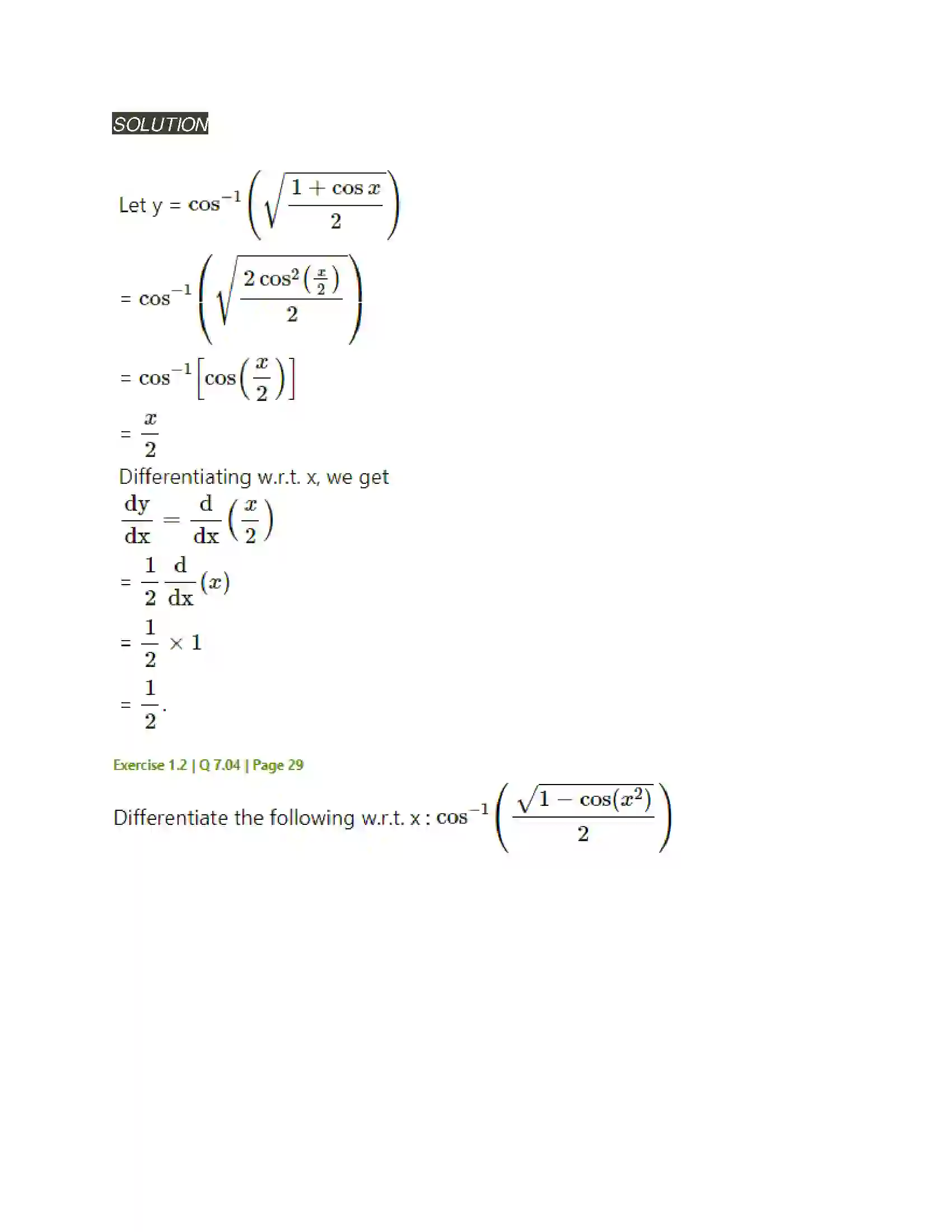 Maharashtra Board Class 12th Mathematics & Statistics-2 (Arts & Science) Differentiation Solution 77