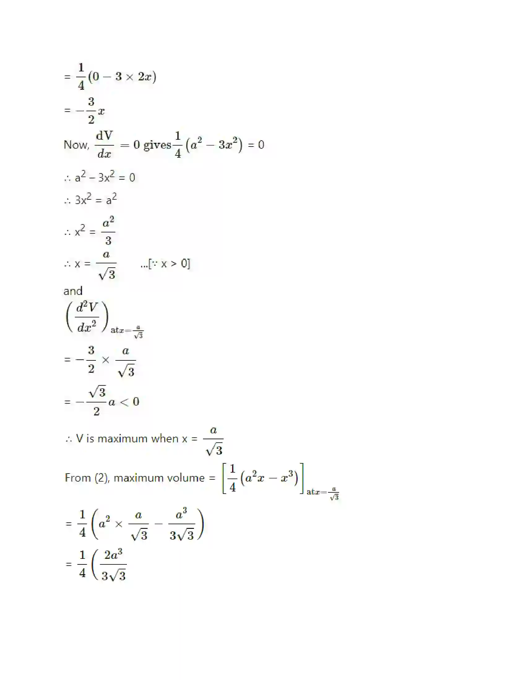 Maharashtra Board Class 12th Mathematics & Statistics-2 (Arts & Science) Applications of Derivatives Solution 134