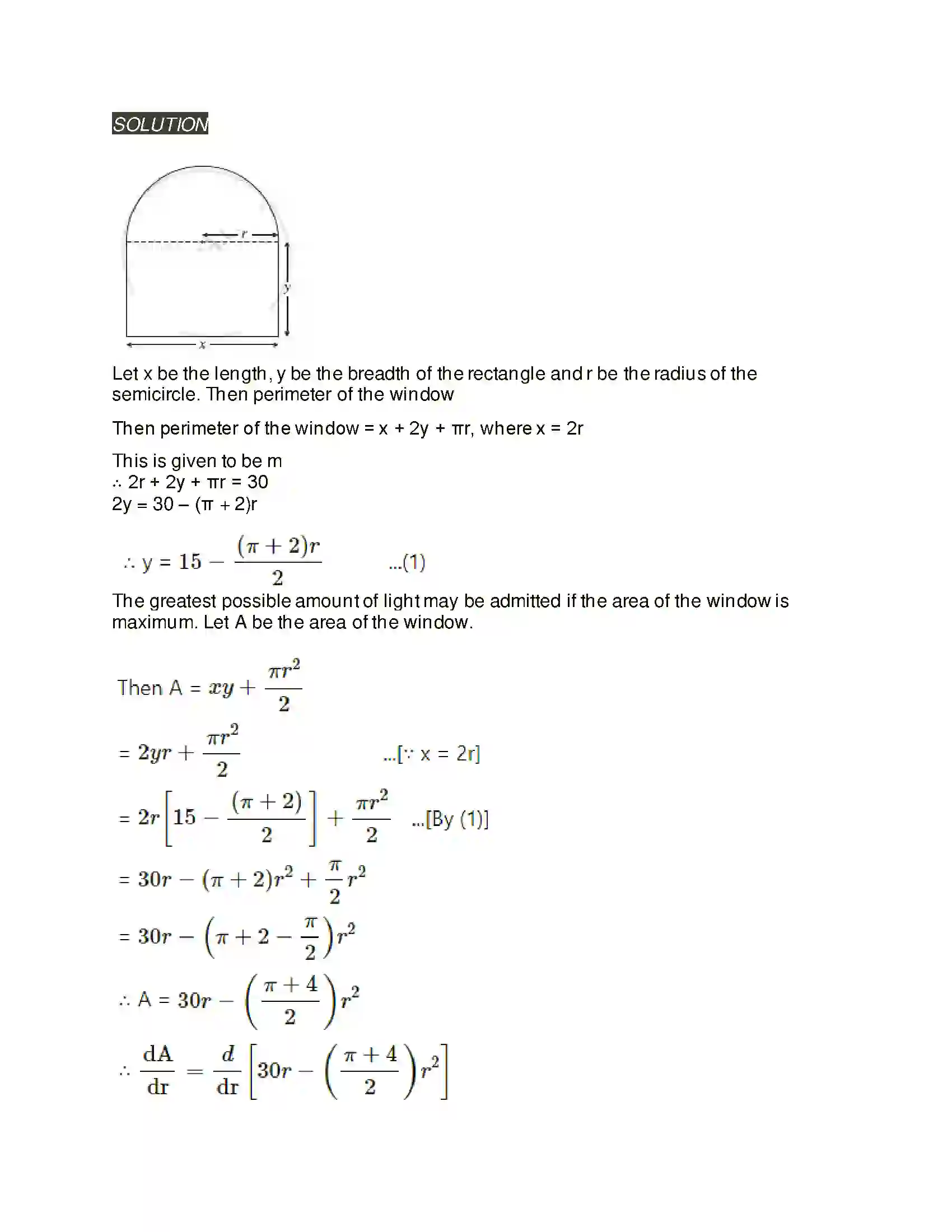 Maharashtra Board Class 12th Mathematics & Statistics-2 (Arts & Science) Applications of Derivatives Solution 139
