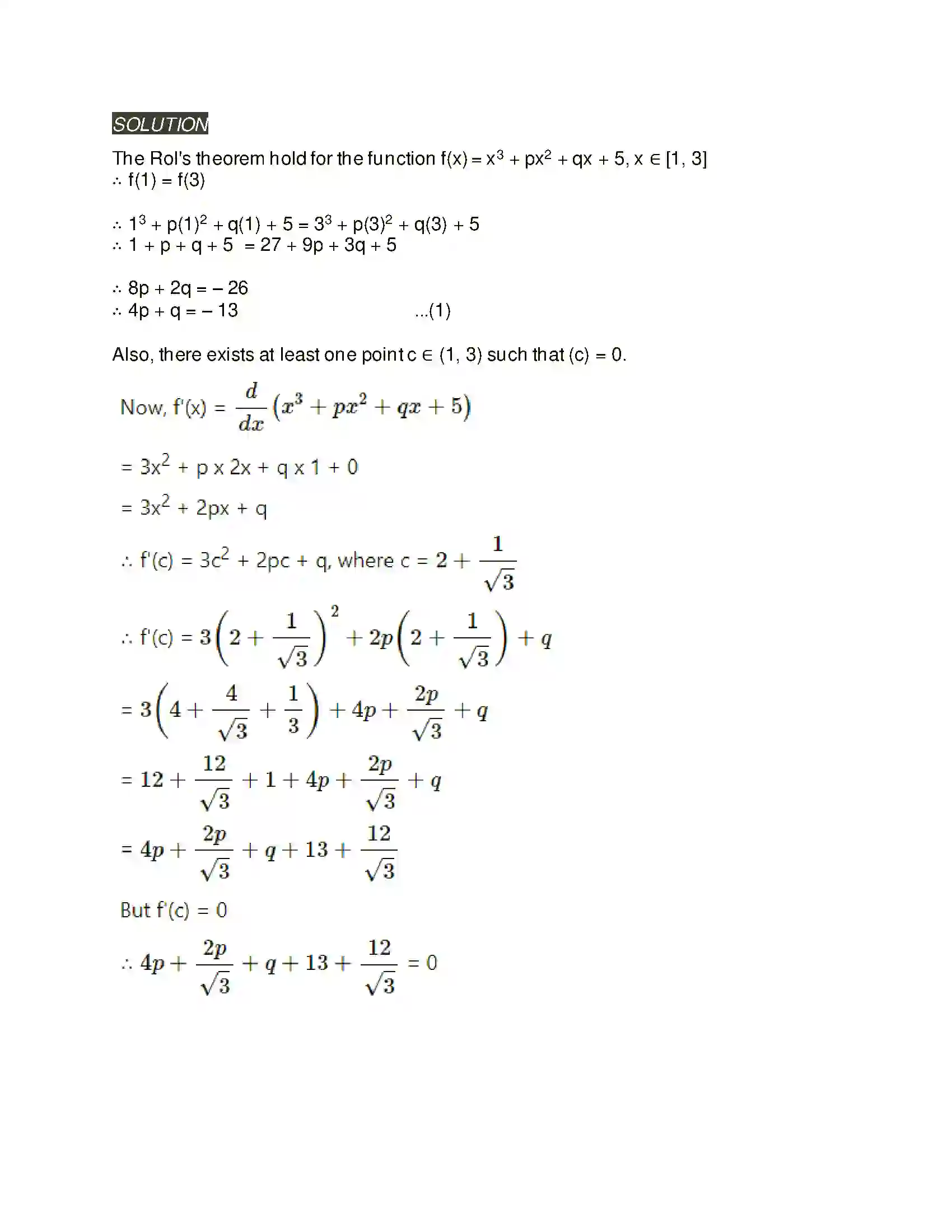 Maharashtra Board Class 12th Mathematics & Statistics-2 (Arts & Science) Applications of Derivatives Solution 54