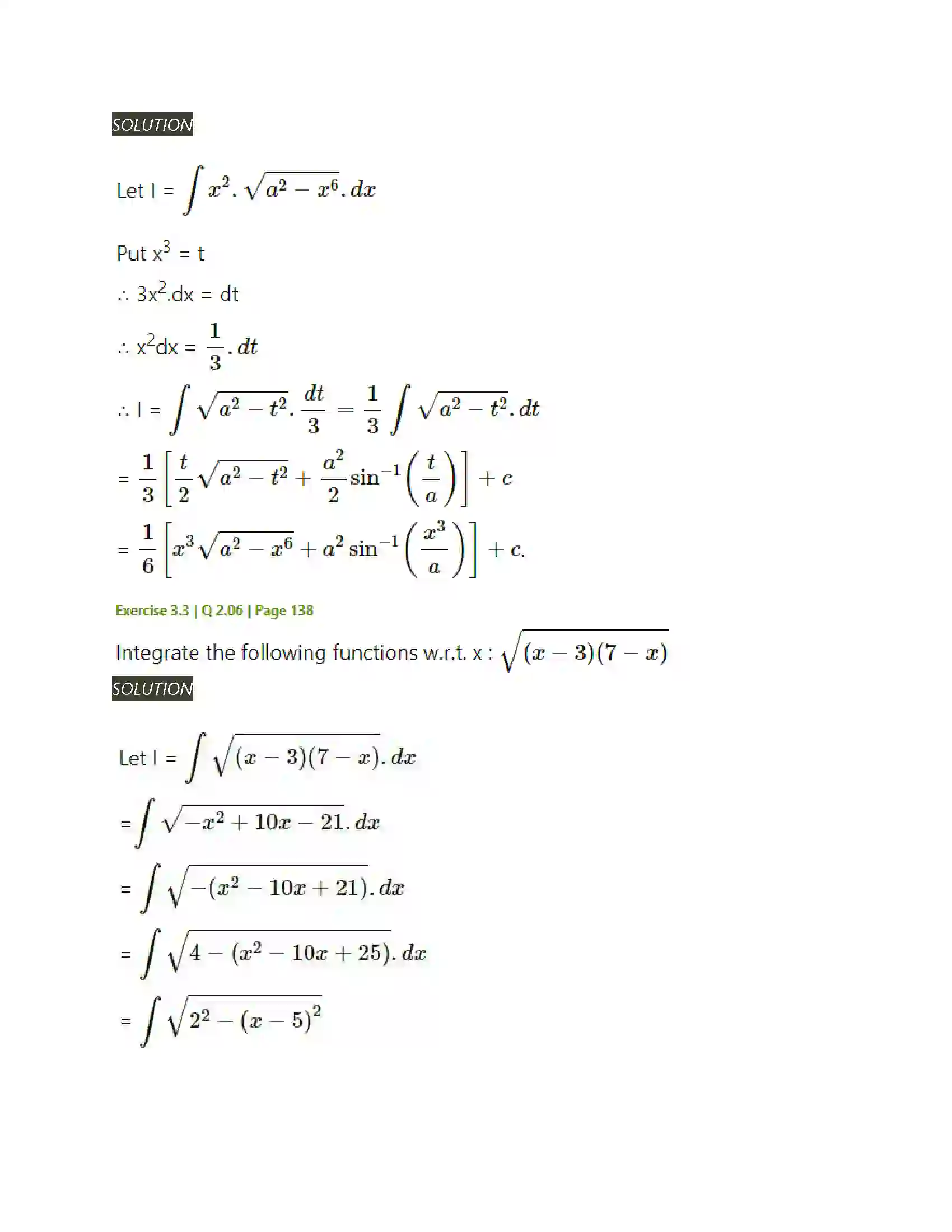 Maharashtra Board Class 12th Mathematics & Statistics-2 (Arts & Science) Indefinite Integration Solution 113