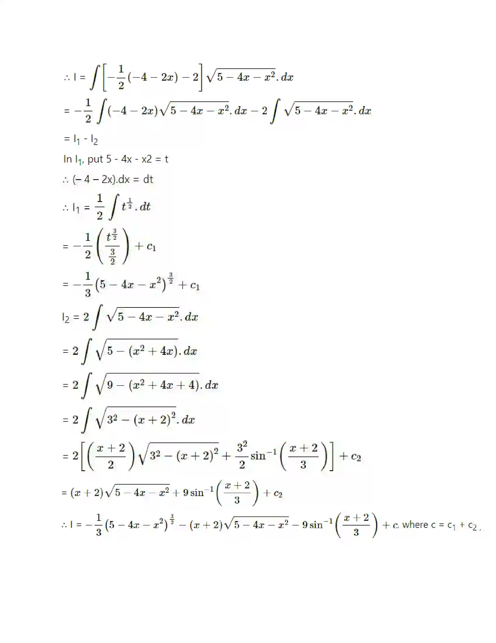 Maharashtra Board Class 12th Mathematics & Statistics-2 (Arts & Science) Indefinite Integration Solution 117