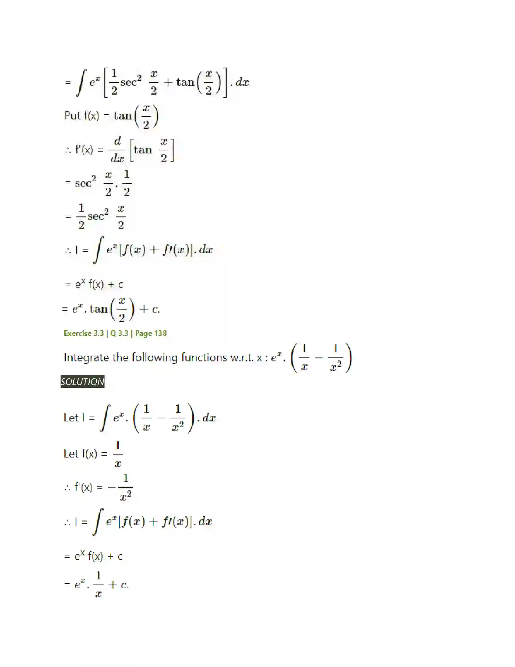 Maharashtra Board Class 12th Mathematics & Statistics-2 (Arts & Science) Indefinite Integration Solution 121