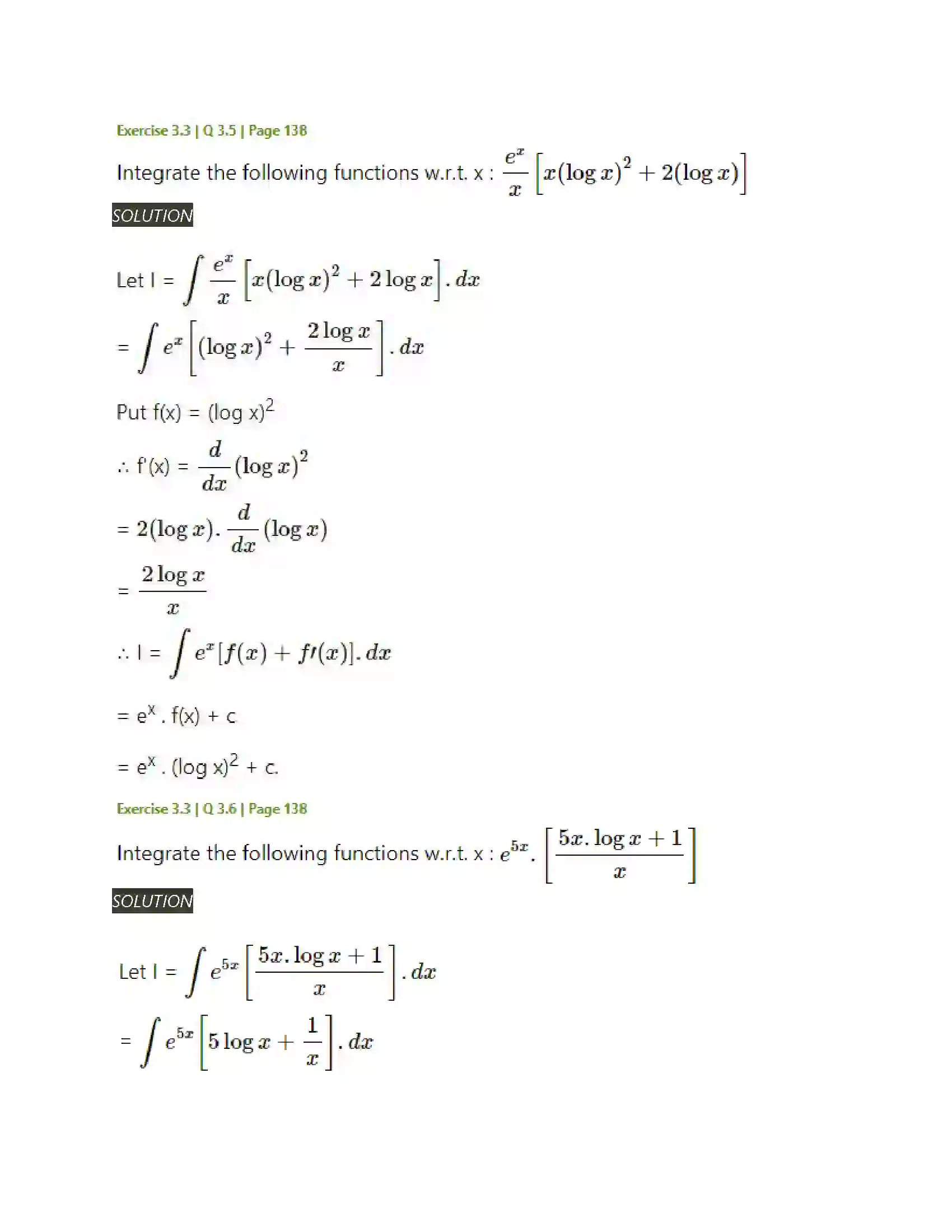 Maharashtra Board Class 12th Mathematics & Statistics-2 (Arts & Science) Indefinite Integration Solution 123