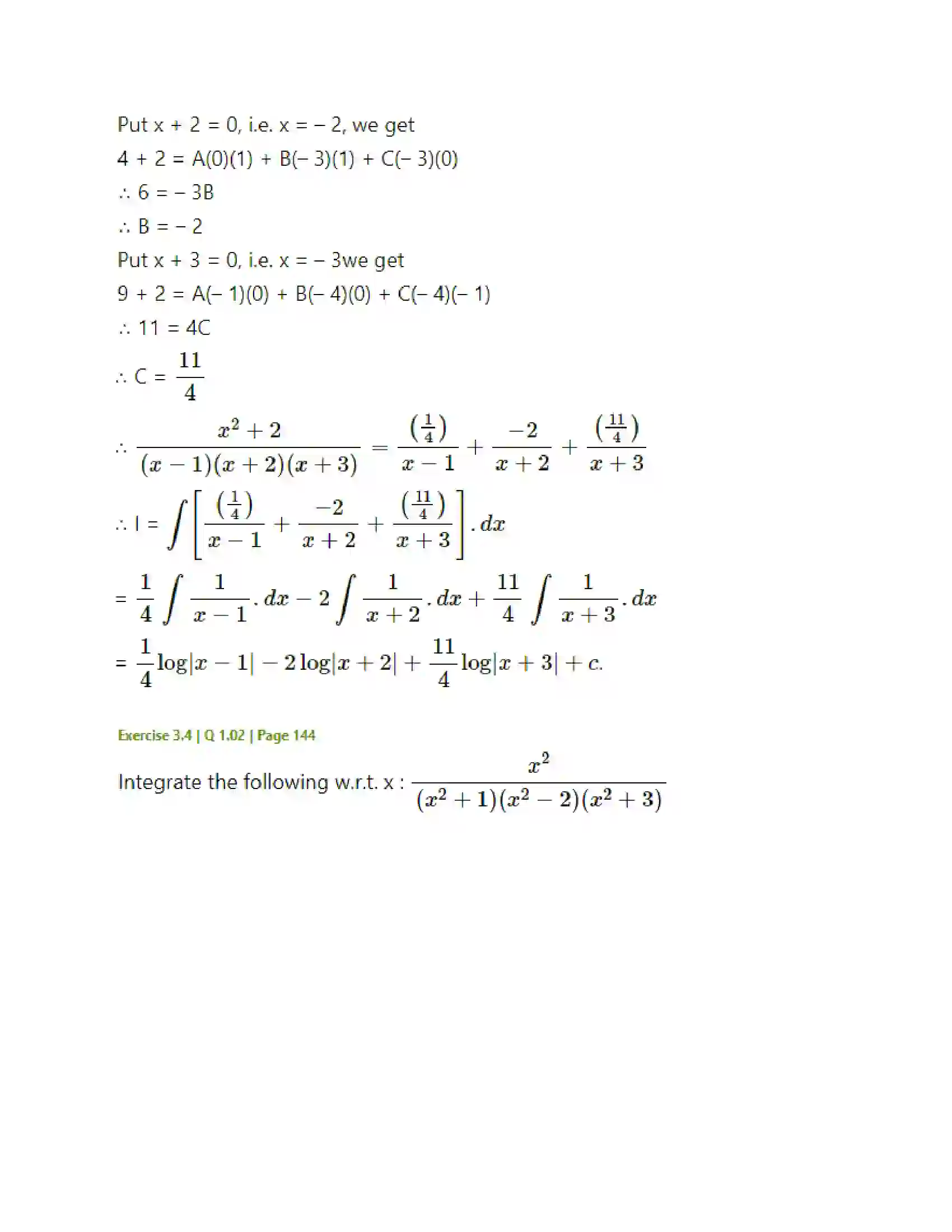 Maharashtra Board Class 12th Mathematics & Statistics-2 (Arts & Science) Indefinite Integration Solution 128