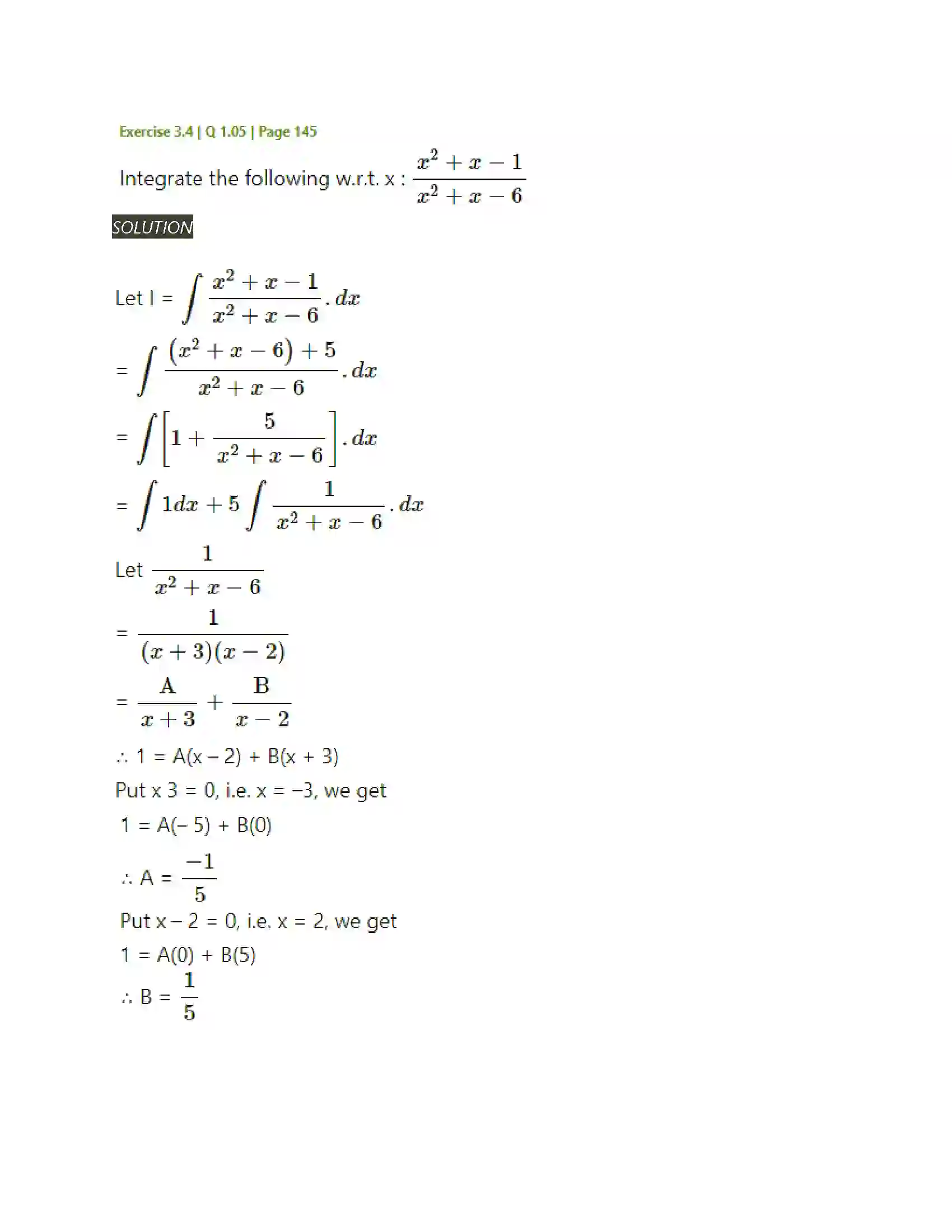 Maharashtra Board Class 12th Mathematics & Statistics-2 (Arts & Science) Indefinite Integration Solution 133