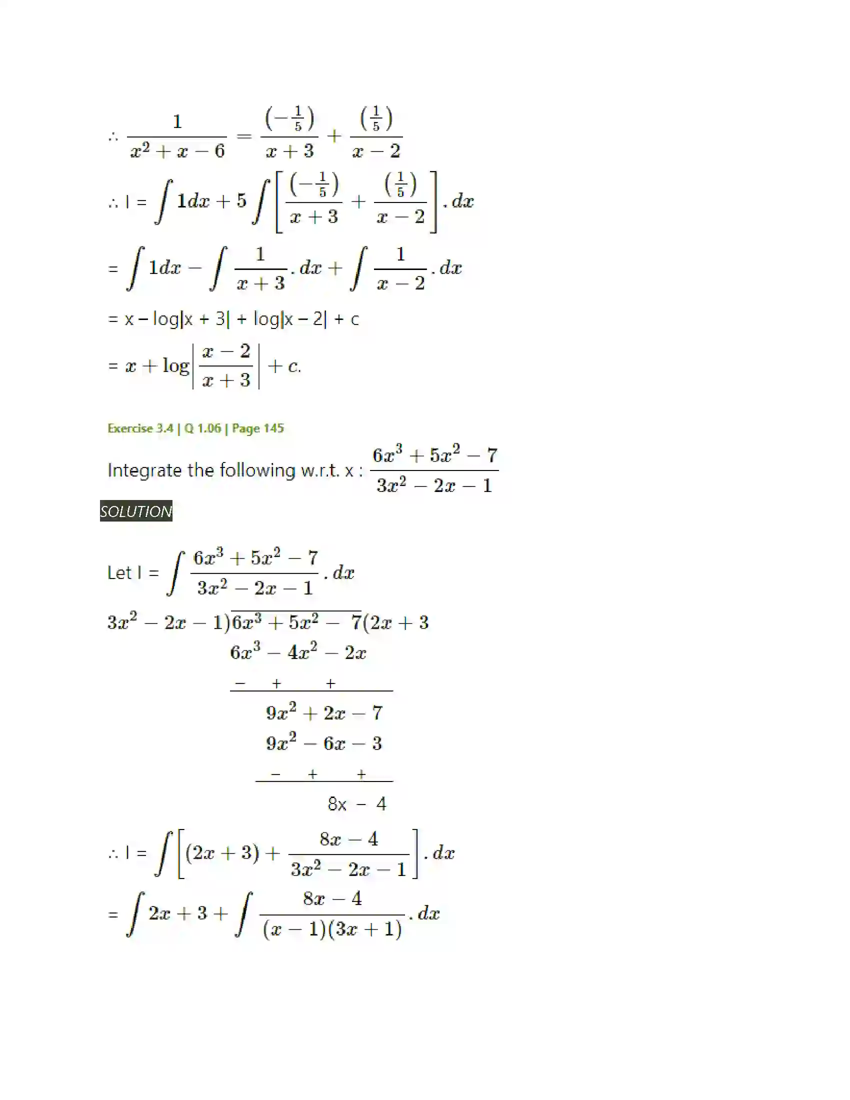 Maharashtra Board Class 12th Mathematics & Statistics-2 (Arts & Science) Indefinite Integration Solution 134