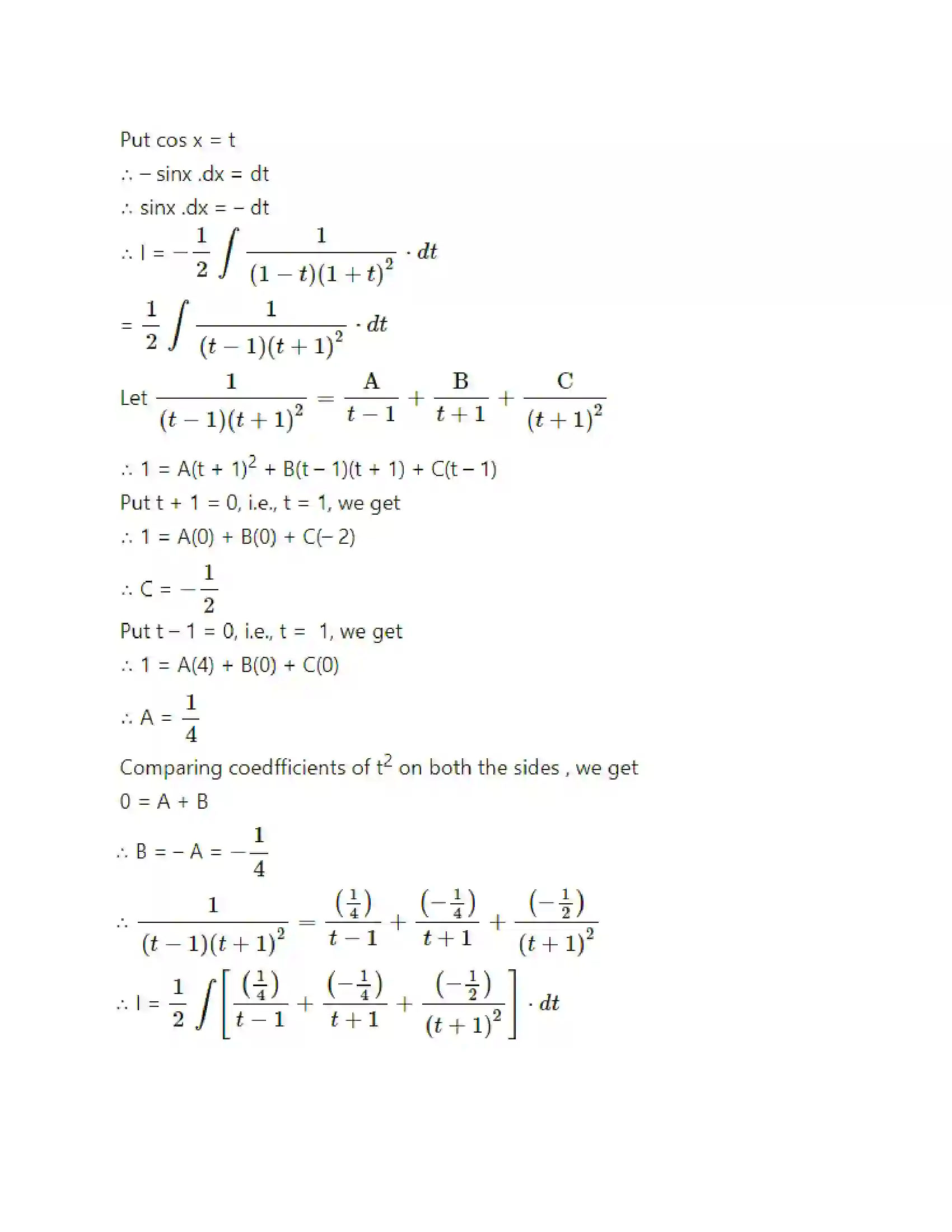 Maharashtra Board Class 12th Mathematics & Statistics-2 (Arts & Science) Indefinite Integration Solution 154