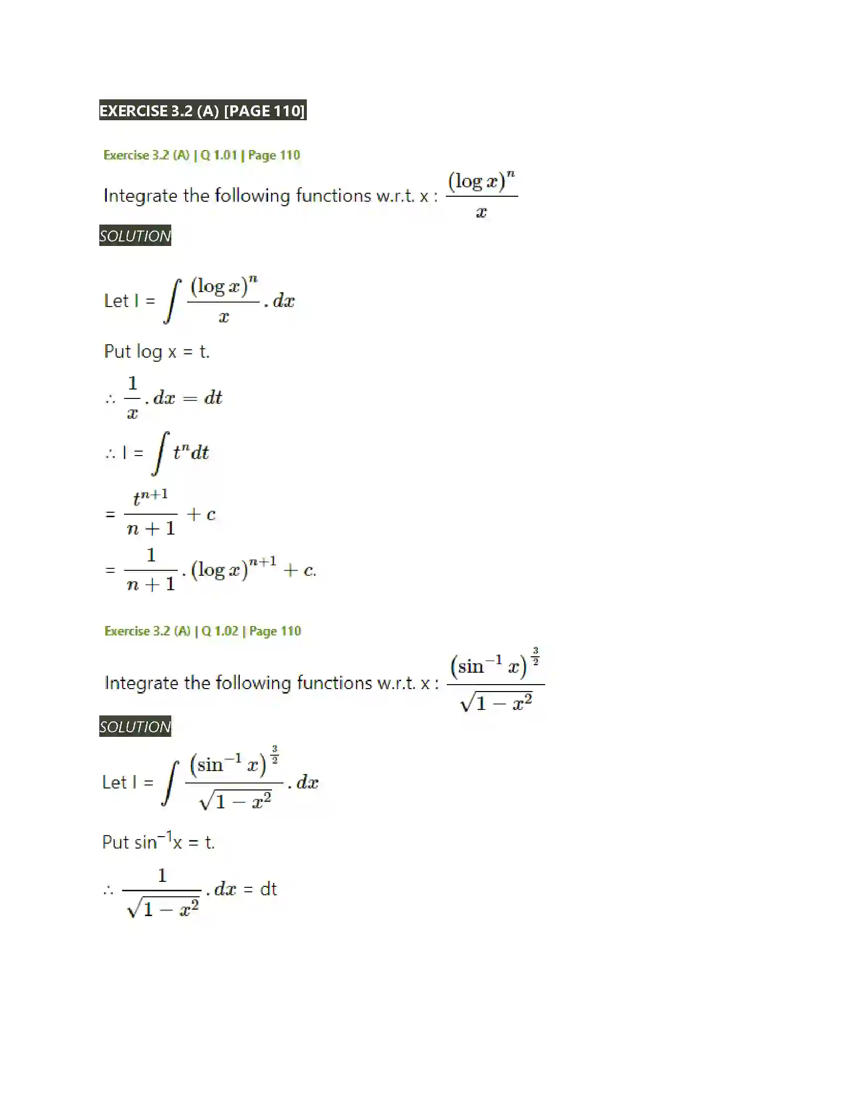 Maharashtra Board Class 12th Mathematics & Statistics-2 (Arts & Science) Indefinite Integration Solution 16
