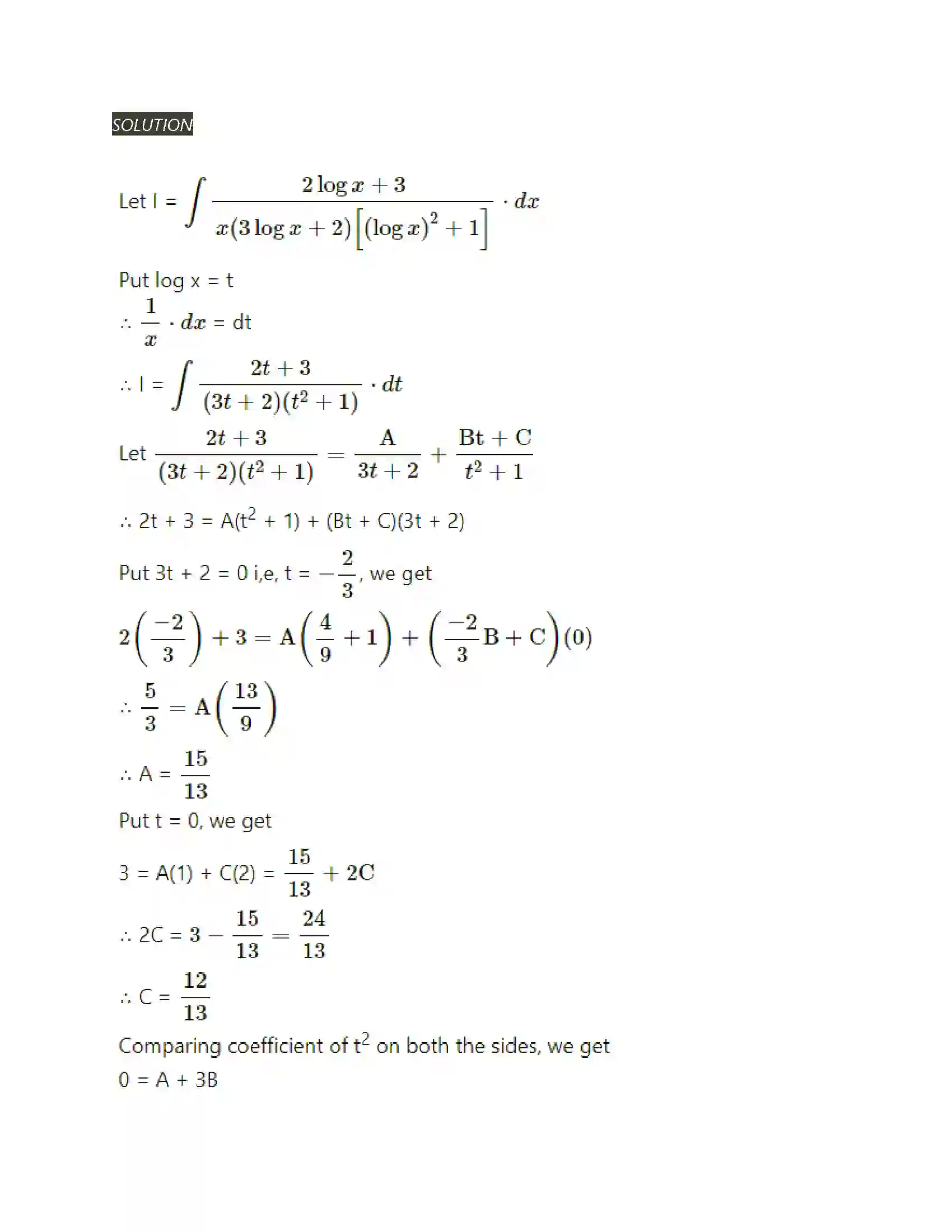 Maharashtra Board Class 12th Mathematics & Statistics-2 (Arts & Science) Indefinite Integration Solution 161