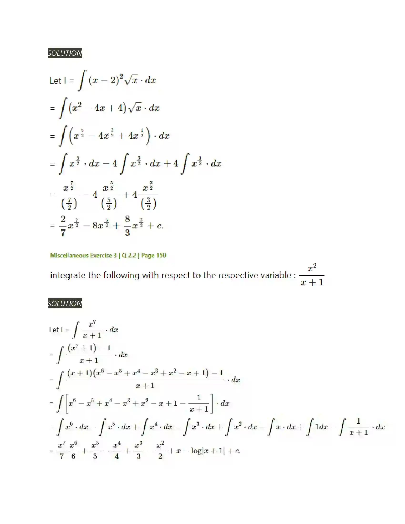 Maharashtra Board Class 12th Mathematics & Statistics-2 (Arts & Science) Indefinite Integration Solution 175