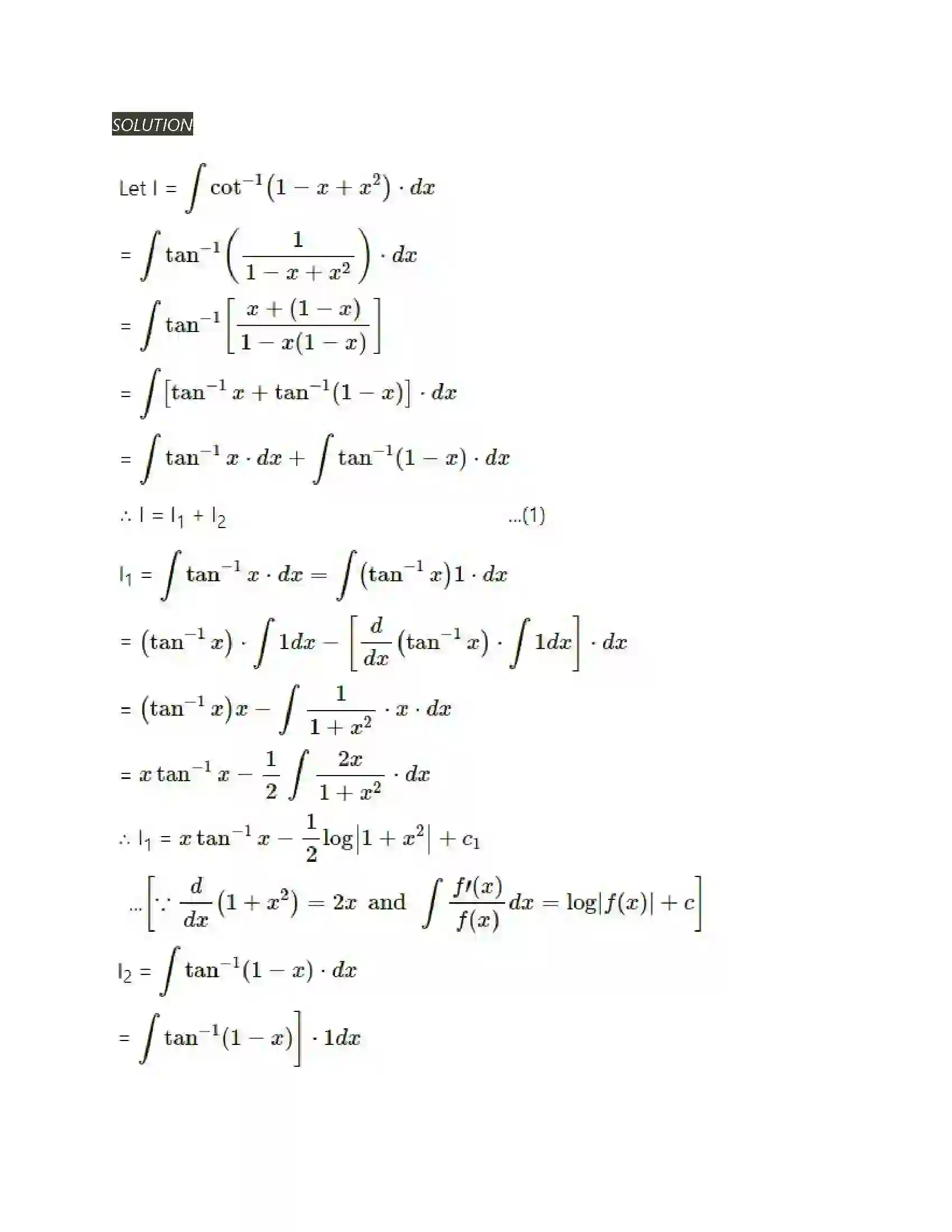 Maharashtra Board Class 12th Mathematics & Statistics-2 (Arts & Science) Indefinite Integration Solution 182