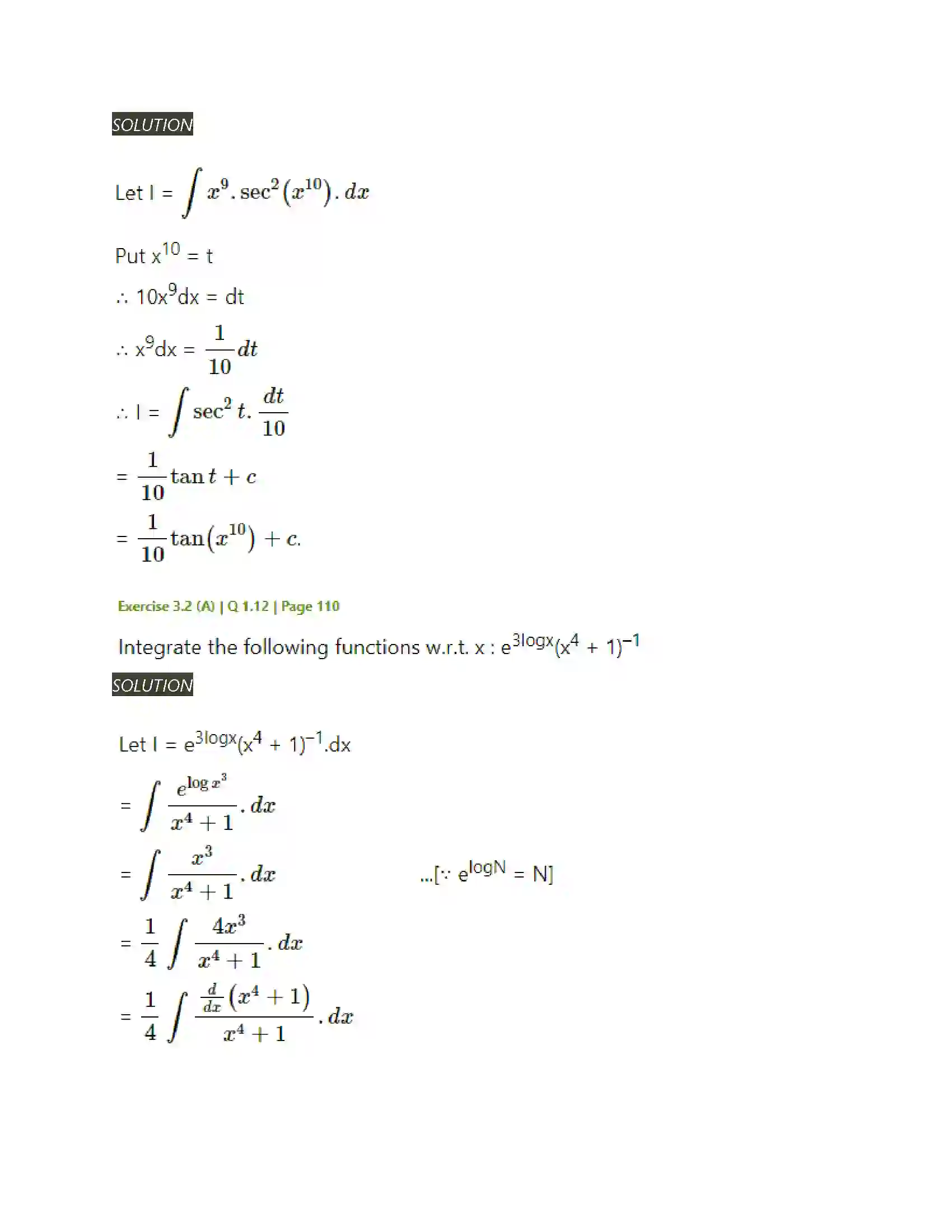 Maharashtra Board Class 12th Mathematics & Statistics-2 (Arts & Science) Indefinite Integration Solution 23