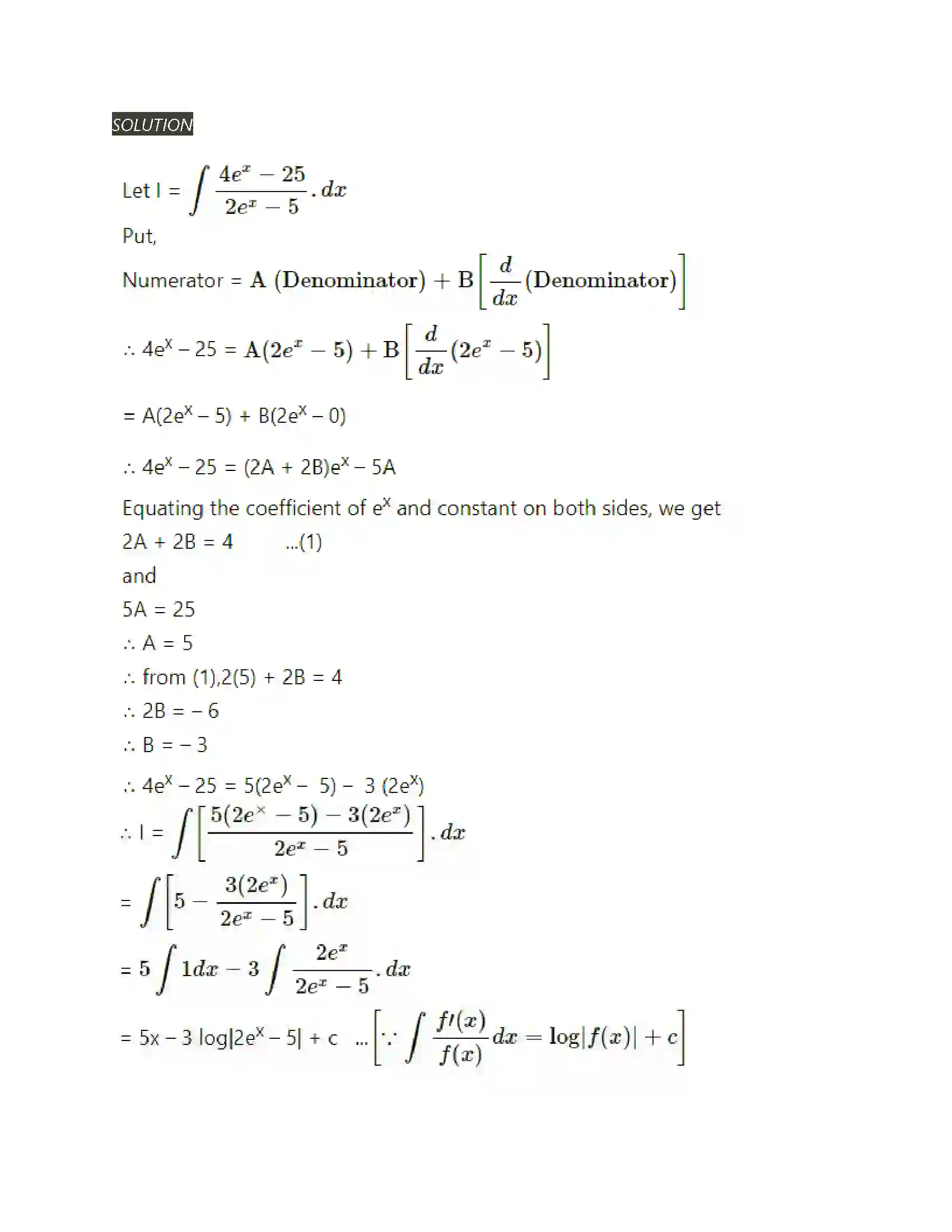 Maharashtra Board Class 12th Mathematics & Statistics-2 (Arts & Science) Indefinite Integration Solution 41