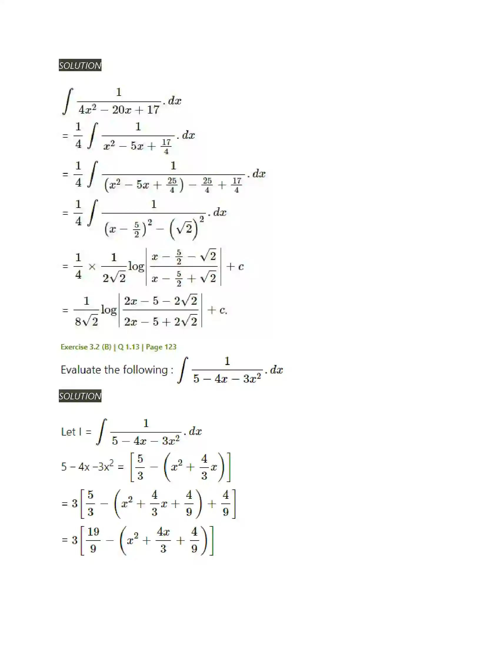 Maharashtra Board Class 12th Mathematics & Statistics-2 (Arts & Science) Indefinite Integration Solution 60
