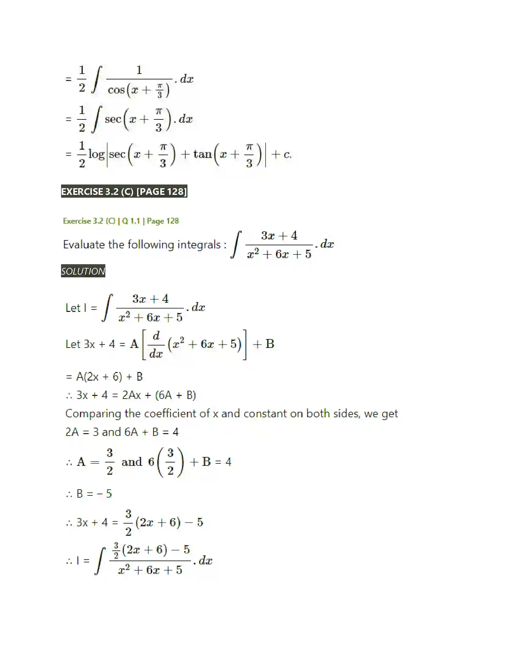 Maharashtra Board Class 12th Mathematics & Statistics-2 (Arts & Science) Indefinite Integration Solution 76