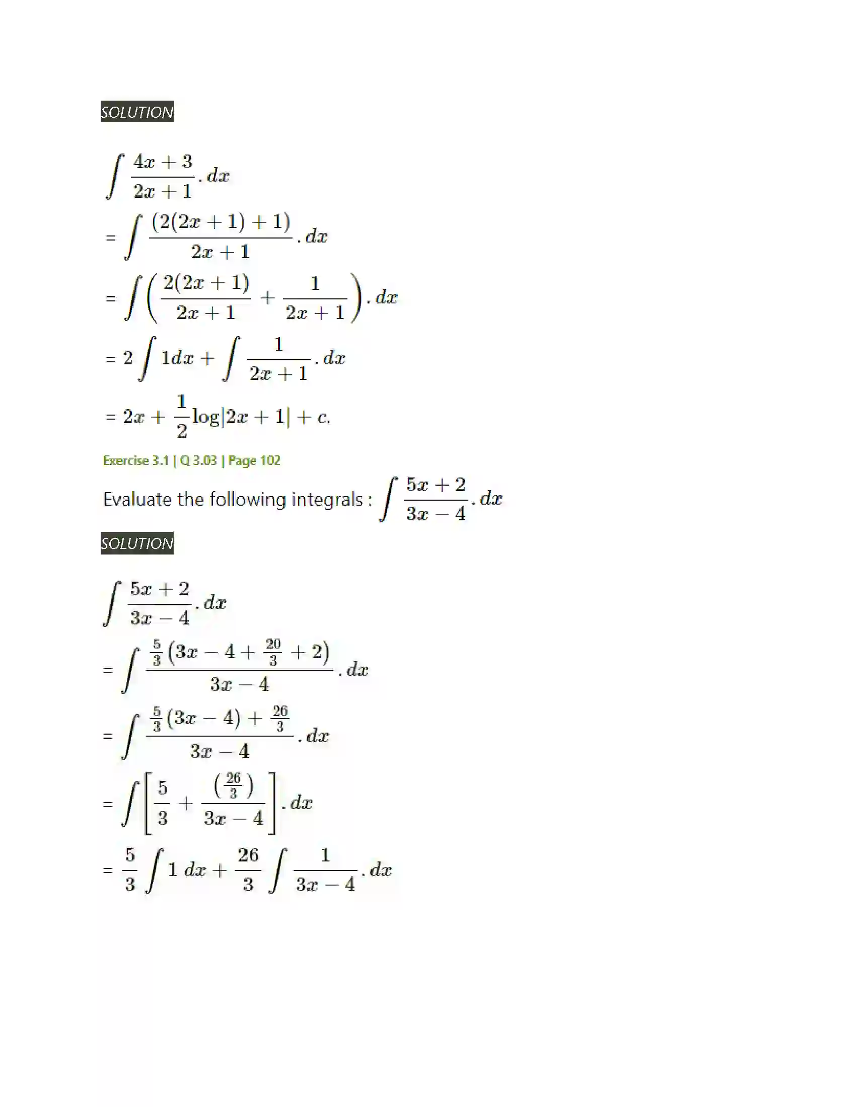 Maharashtra Board Class 12th Mathematics & Statistics-2 (Arts & Science) Indefinite Integration Solution 9