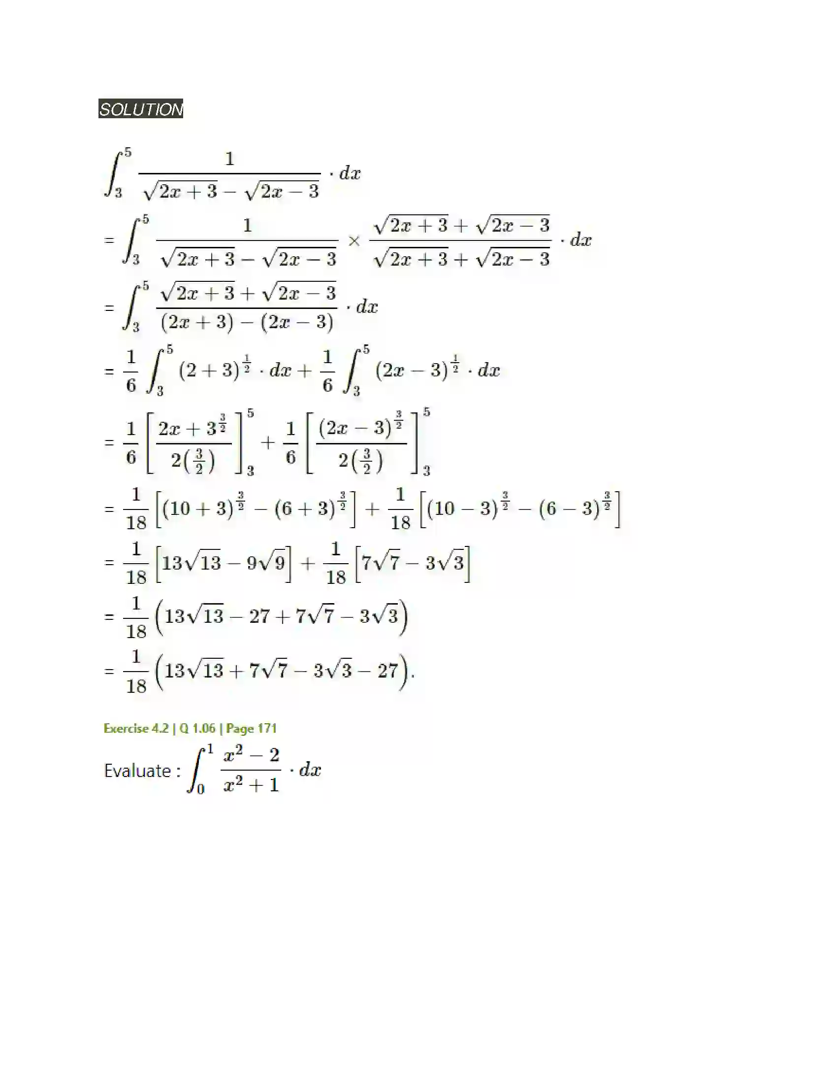 Maharashtra Board Class 12th Mathematics & Statistics-2 (Arts & Science) Definite Integration Solution 11