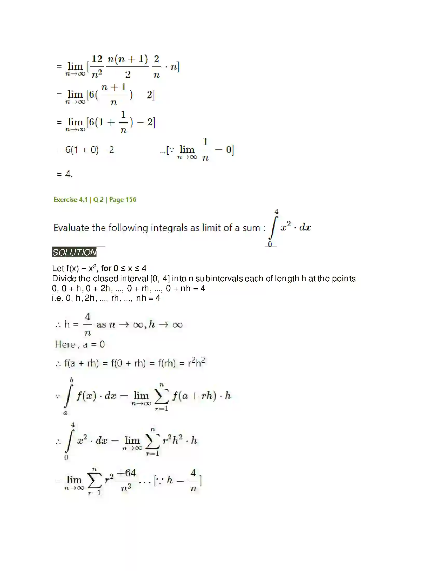 Maharashtra Board Class 12th Mathematics & Statistics-2 (Arts & Science) Definite Integration Solution 2