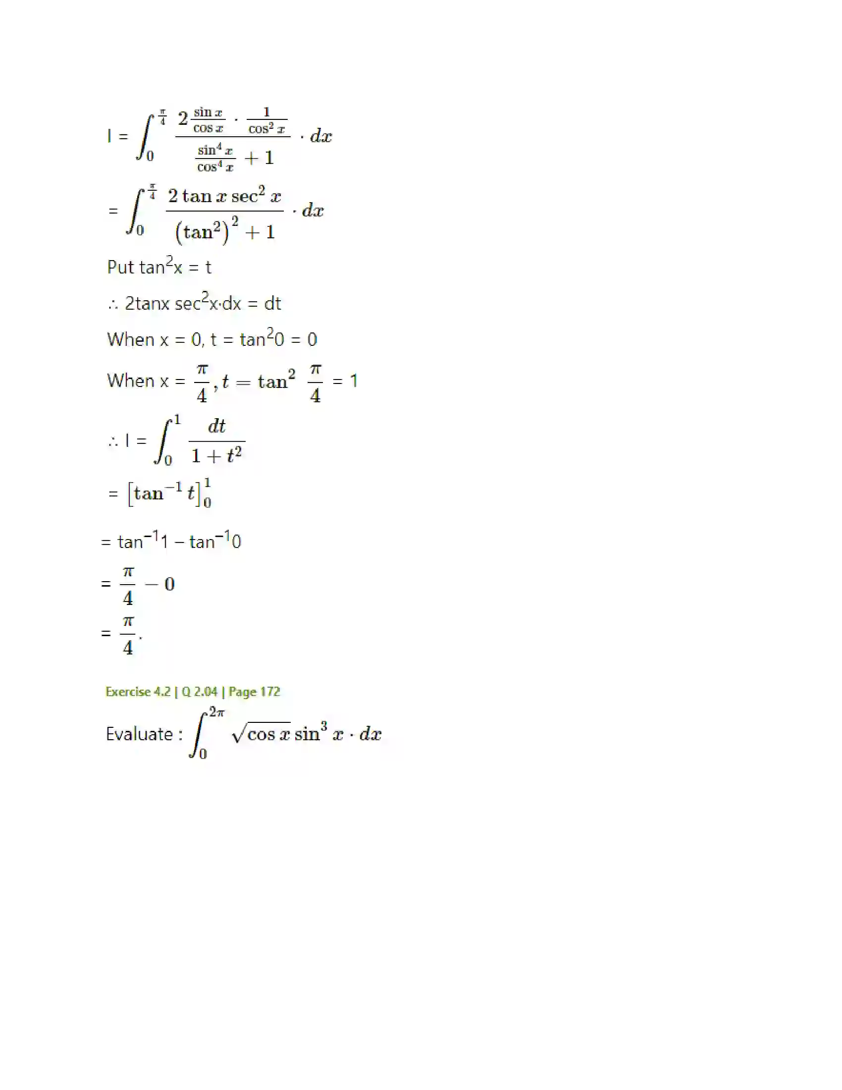 Maharashtra Board Class 12th Mathematics & Statistics-2 (Arts & Science) Definite Integration Solution 23
