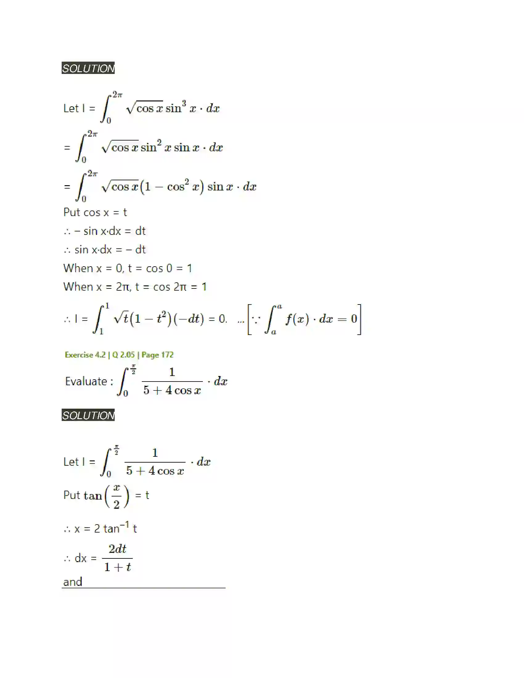 Maharashtra Board Class 12th Mathematics & Statistics-2 (Arts & Science) Definite Integration Solution 24