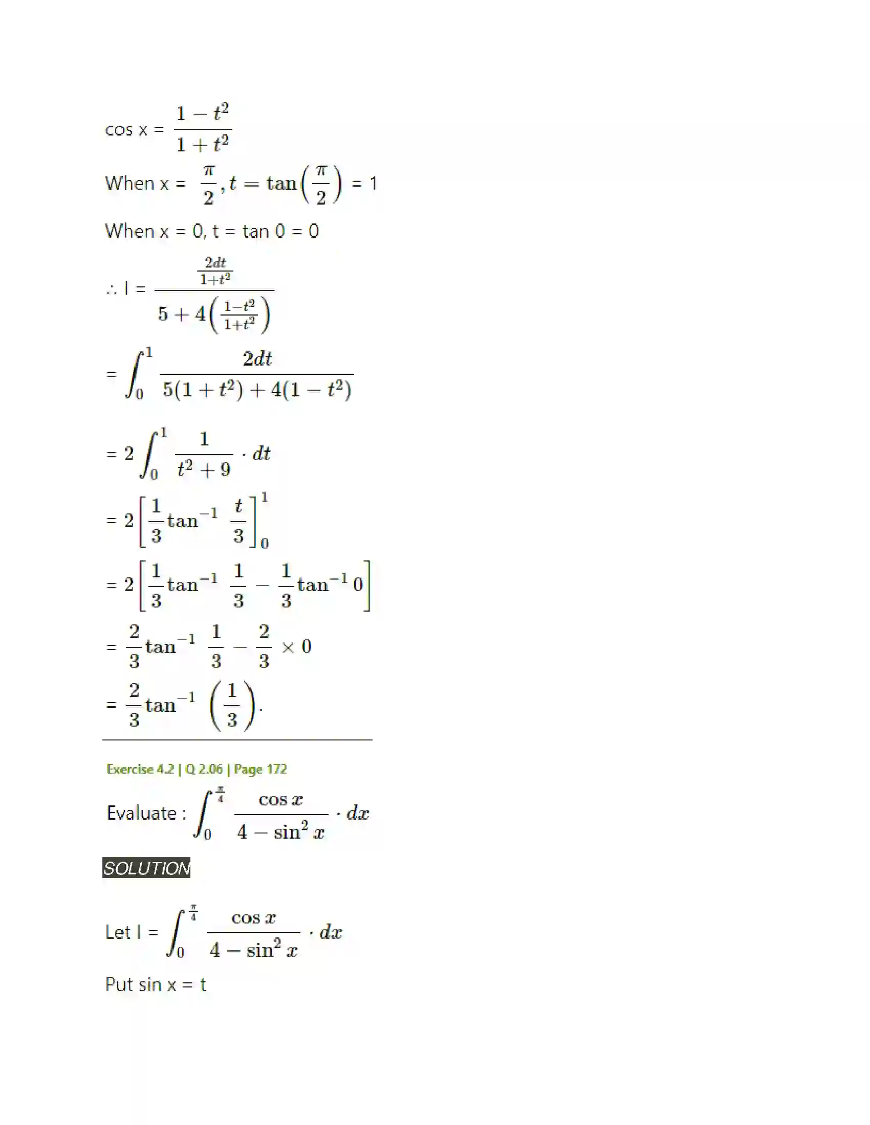 Maharashtra Board Class 12th Mathematics & Statistics-2 (Arts & Science) Definite Integration Solution 25