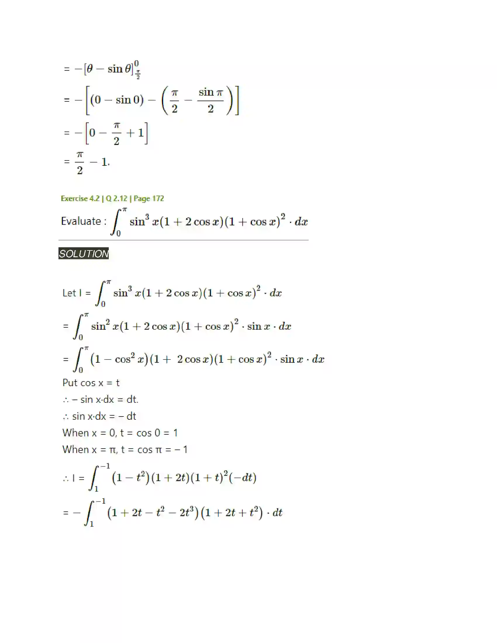 Maharashtra Board Class 12th Mathematics & Statistics-2 (Arts & Science) Definite Integration Solution 32