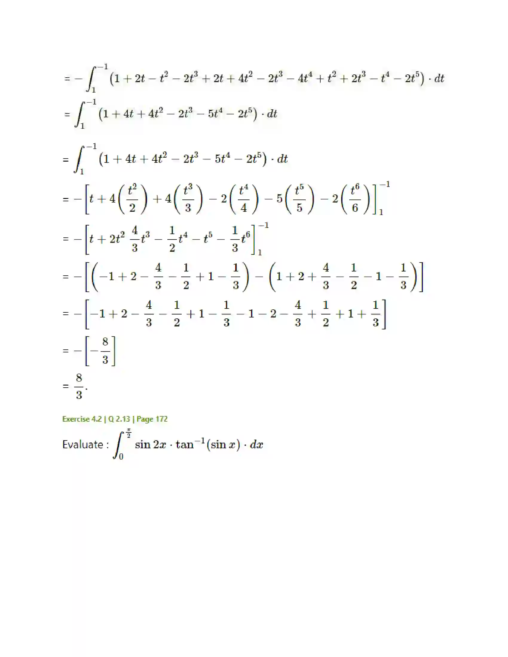 Maharashtra Board Class 12th Mathematics & Statistics-2 (Arts & Science) Definite Integration Solution 33
