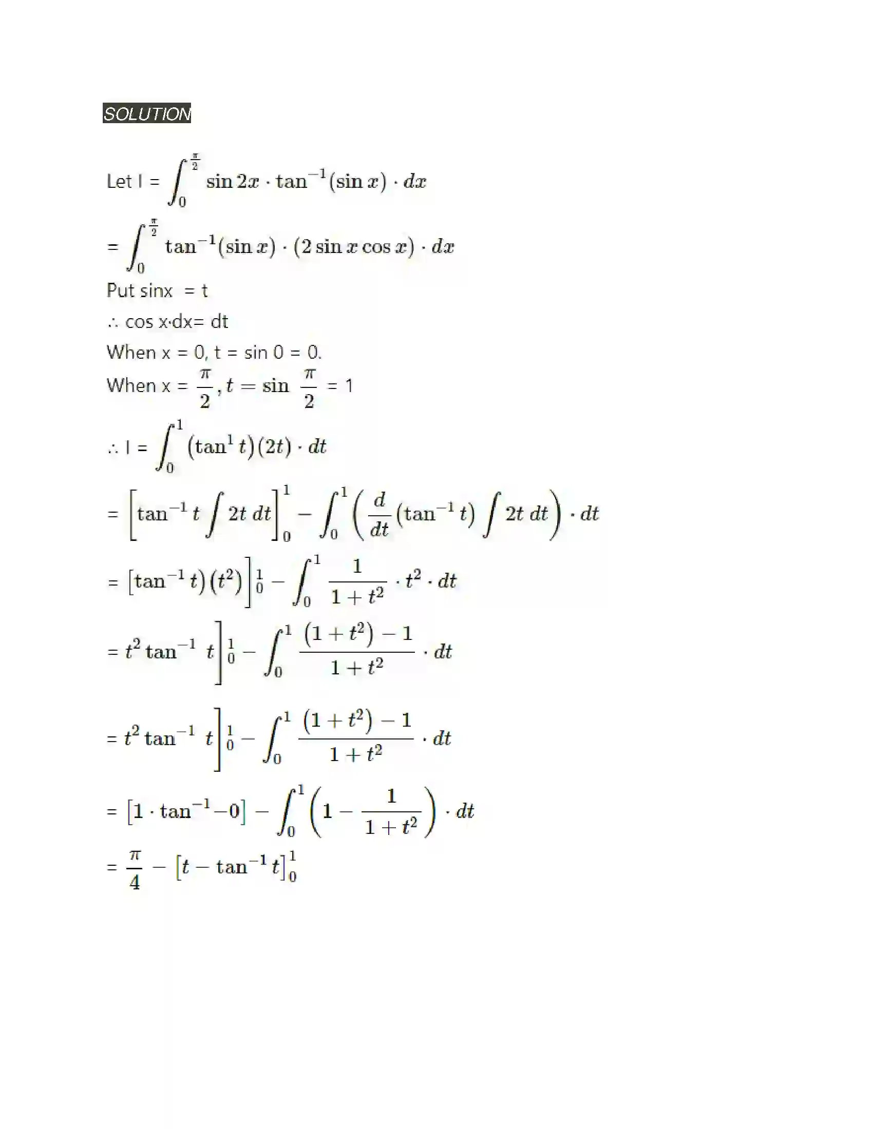 Maharashtra Board Class 12th Mathematics & Statistics-2 (Arts & Science) Definite Integration Solution 34
