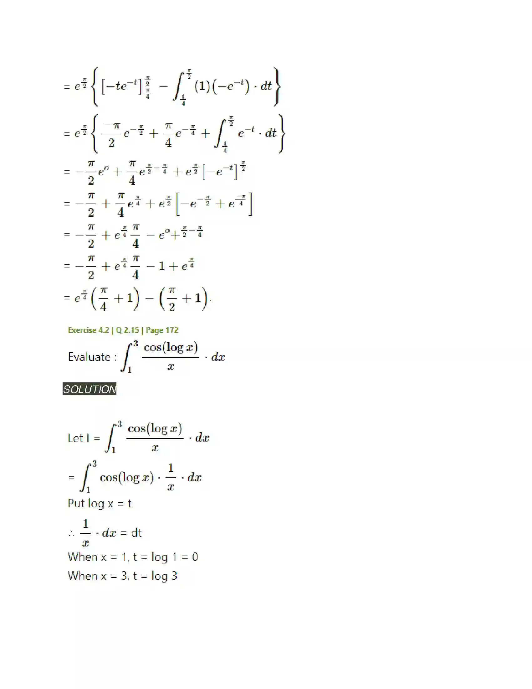 Maharashtra Board Class 12th Mathematics & Statistics-2 (Arts & Science) Definite Integration Solution 36