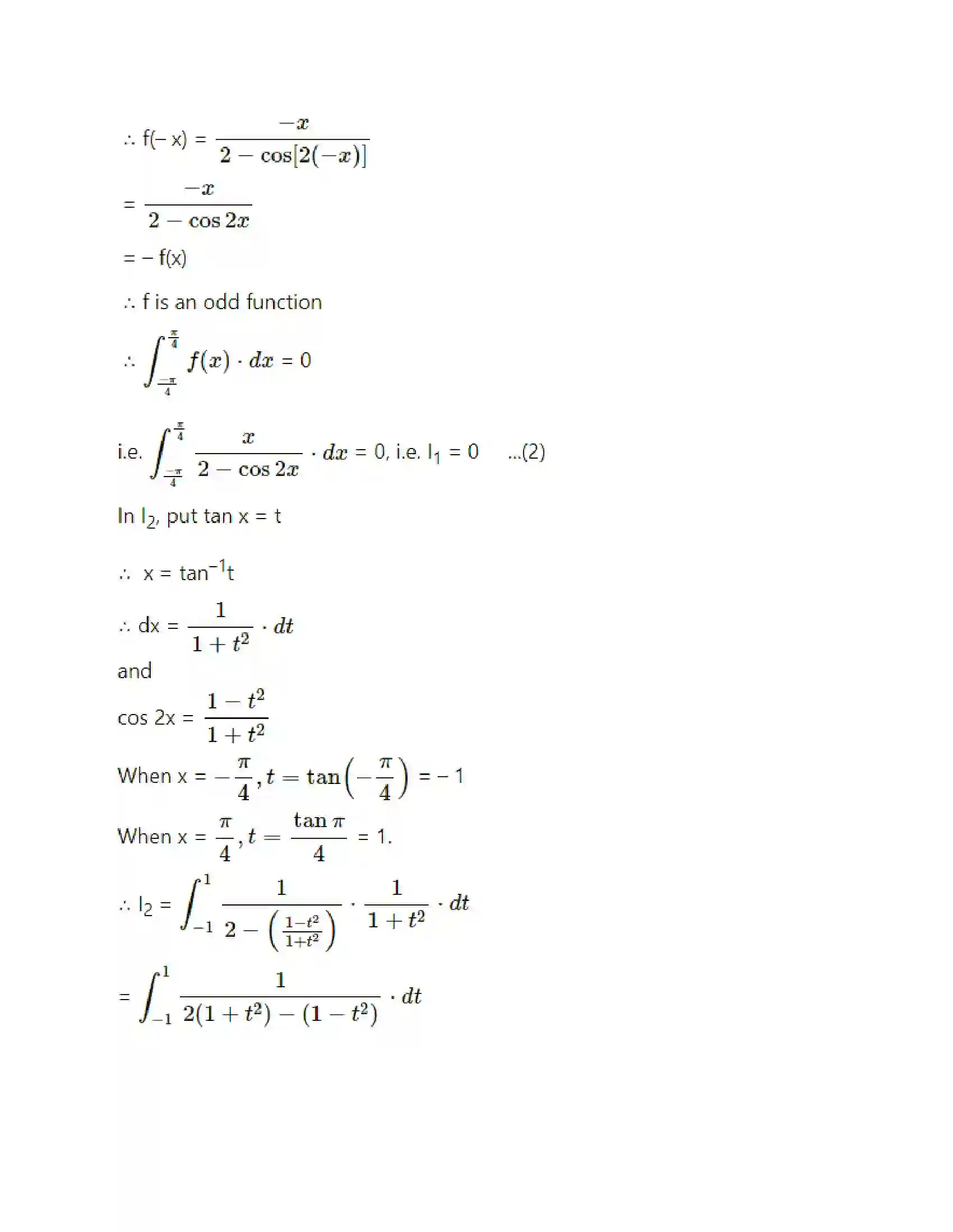 Maharashtra Board Class 12th Mathematics & Statistics-2 (Arts & Science) Definite Integration Solution 45