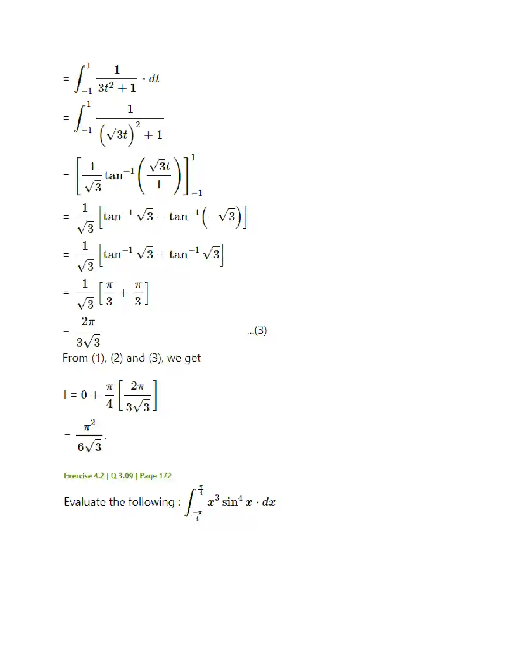 Maharashtra Board Class 12th Mathematics & Statistics-2 (Arts & Science) Definite Integration Solution 46