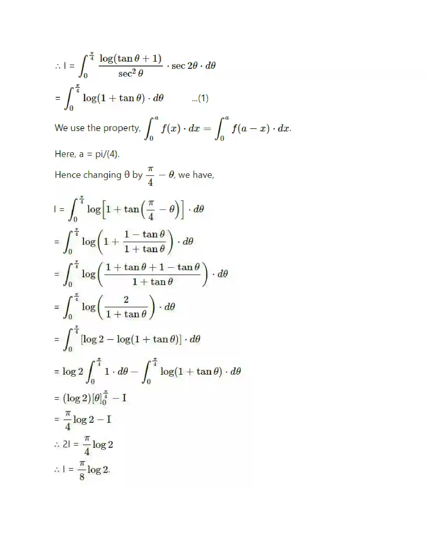 Maharashtra Board Class 12th Mathematics & Statistics-2 (Arts & Science) Definite Integration Solution 48