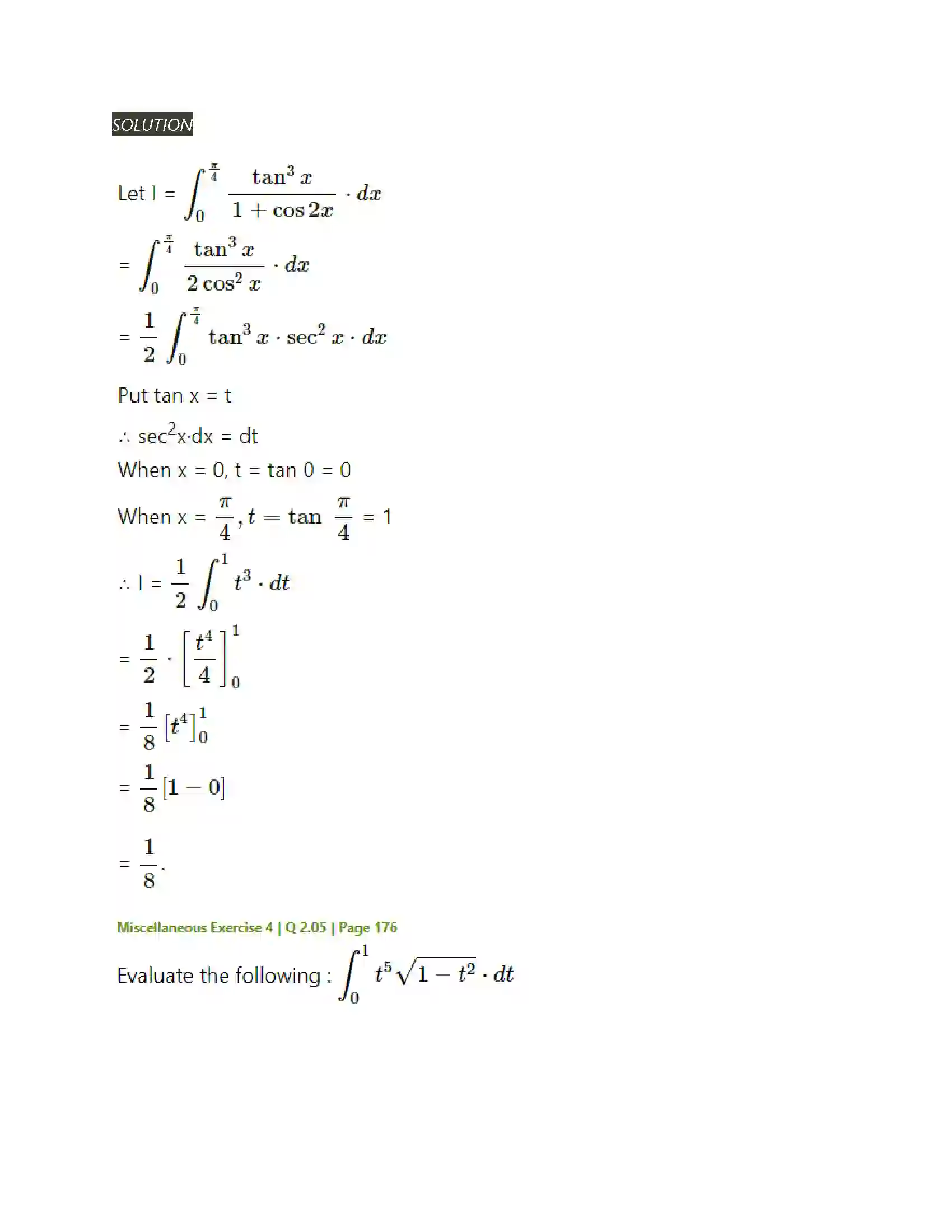 Maharashtra Board Class 12th Mathematics & Statistics-2 (Arts & Science) Definite Integration Solution 66