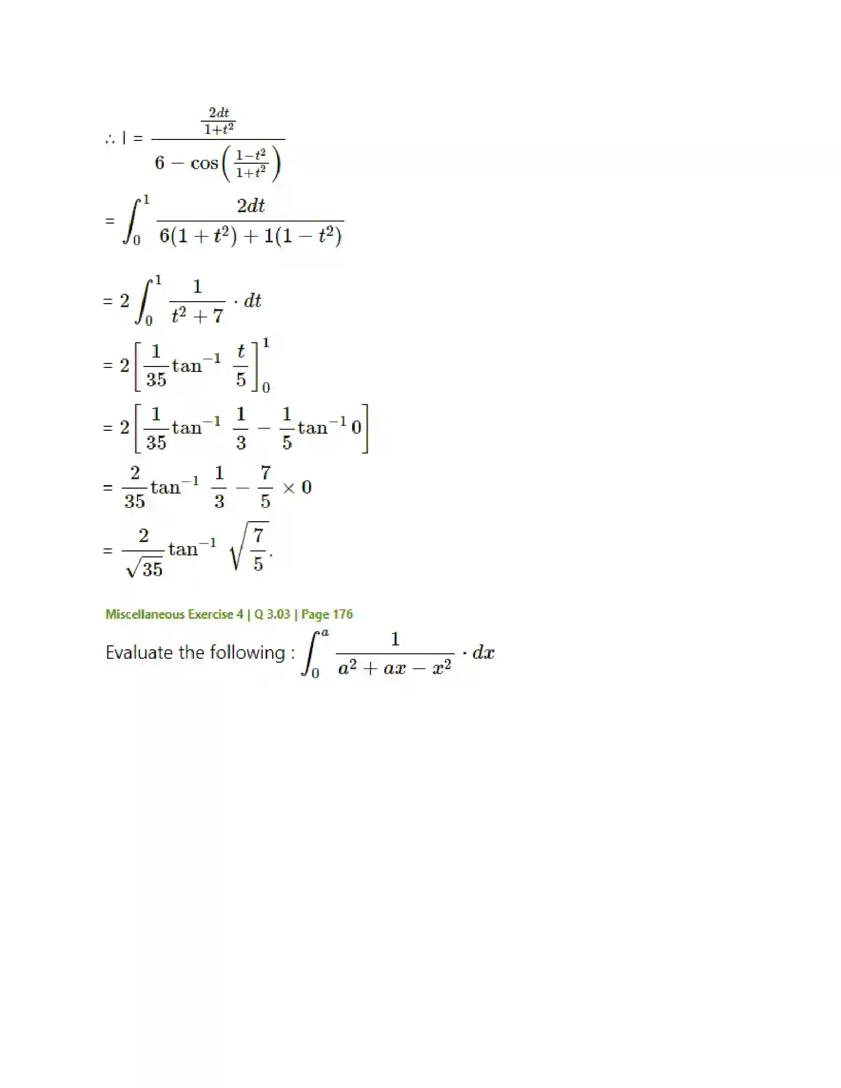 Maharashtra Board Class 12th Mathematics & Statistics-2 (Arts & Science) Definite Integration Solution 76