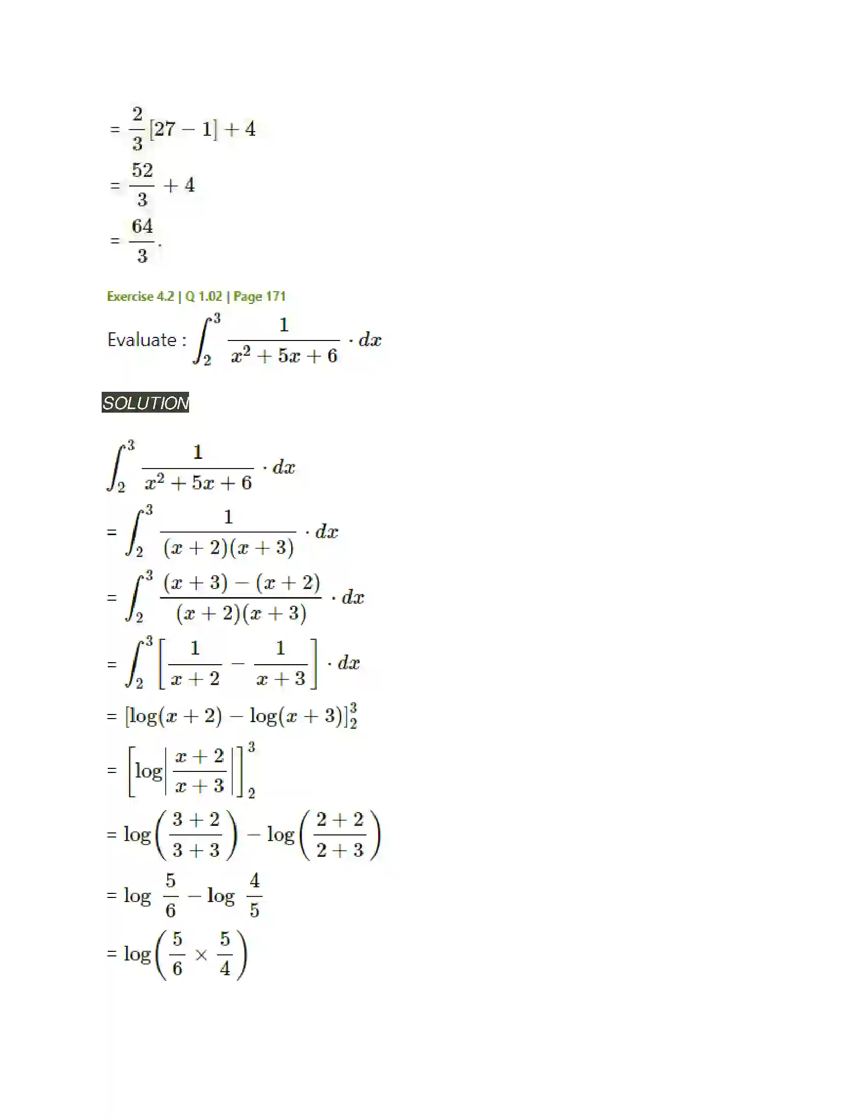 Maharashtra Board Class 12th Mathematics & Statistics-2 (Arts & Science) Definite Integration Solution 8