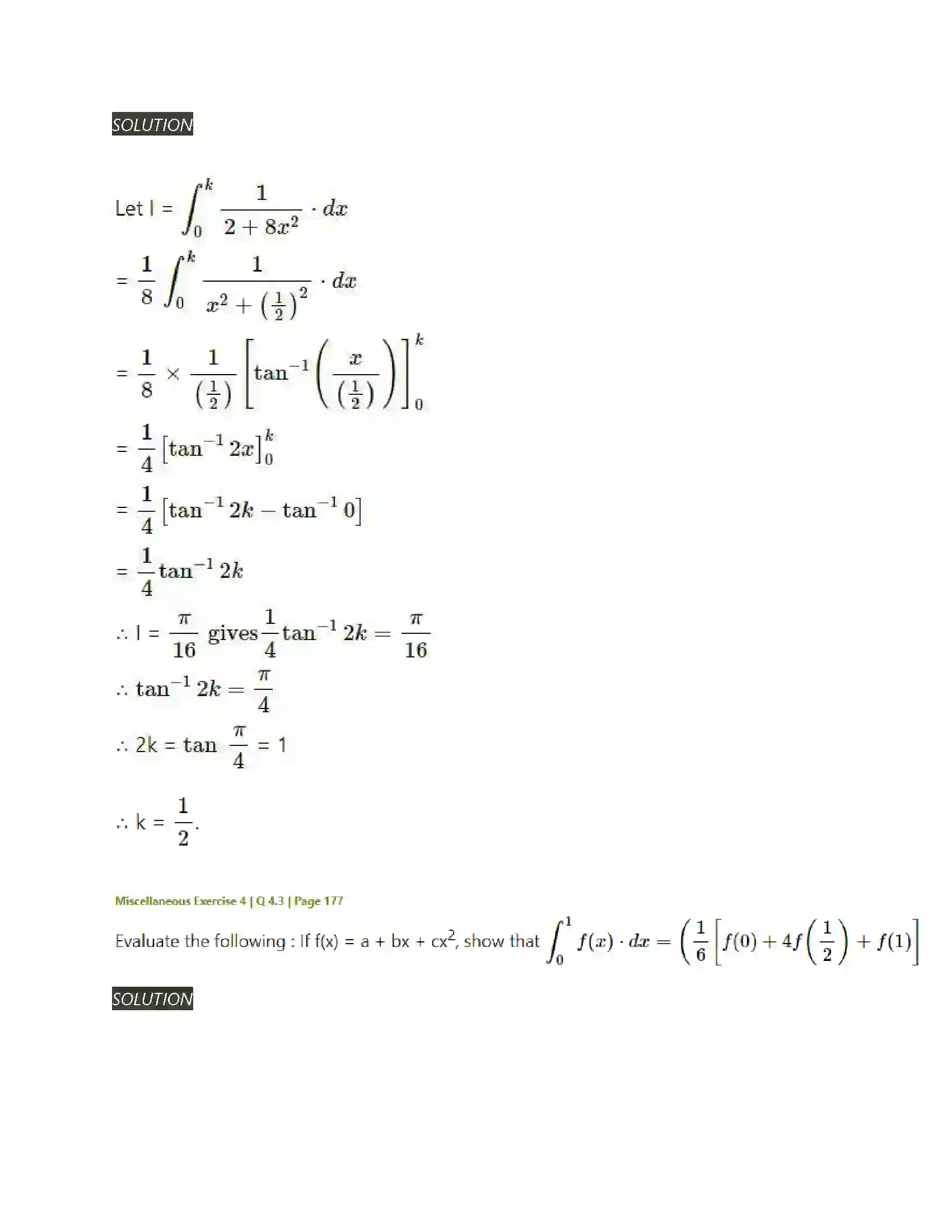 Maharashtra Board Class 12th Mathematics & Statistics-2 (Arts & Science) Definite Integration Solution 87