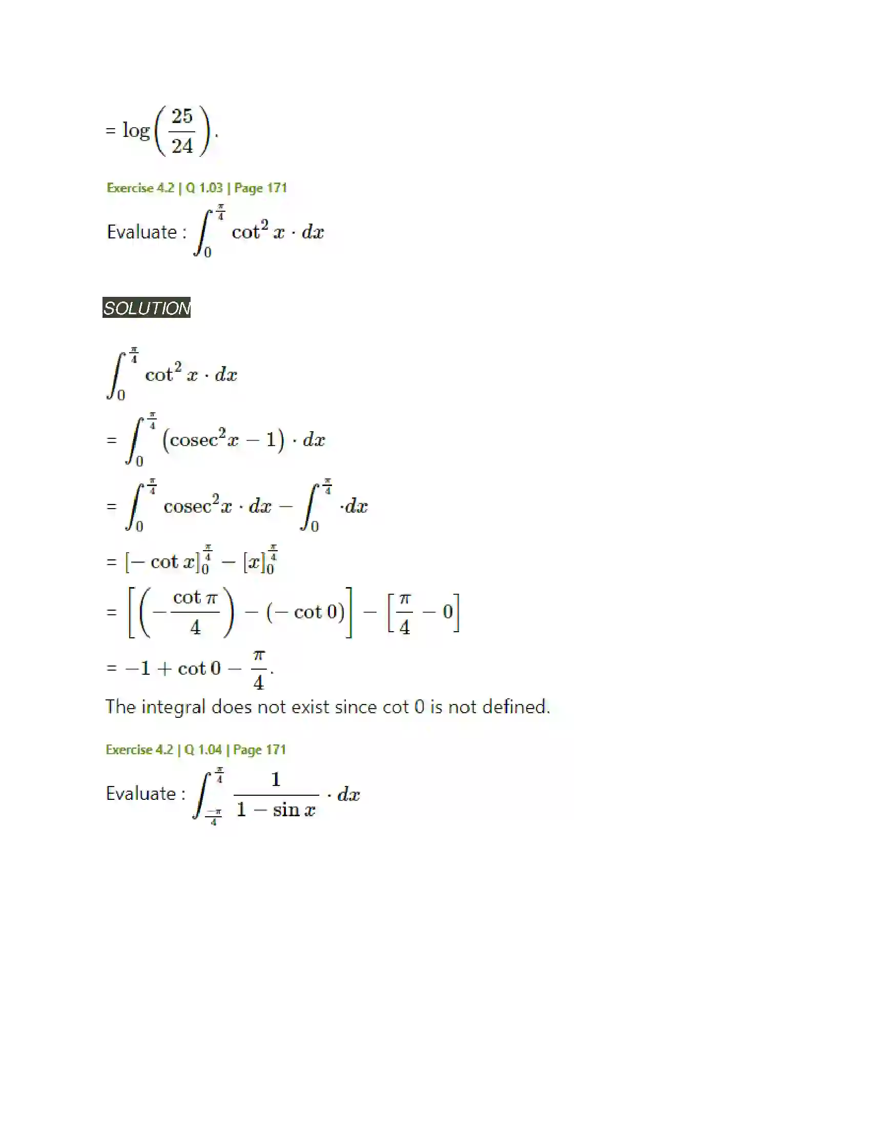 Maharashtra Board Class 12th Mathematics & Statistics-2 (Arts & Science) Definite Integration Solution 9
