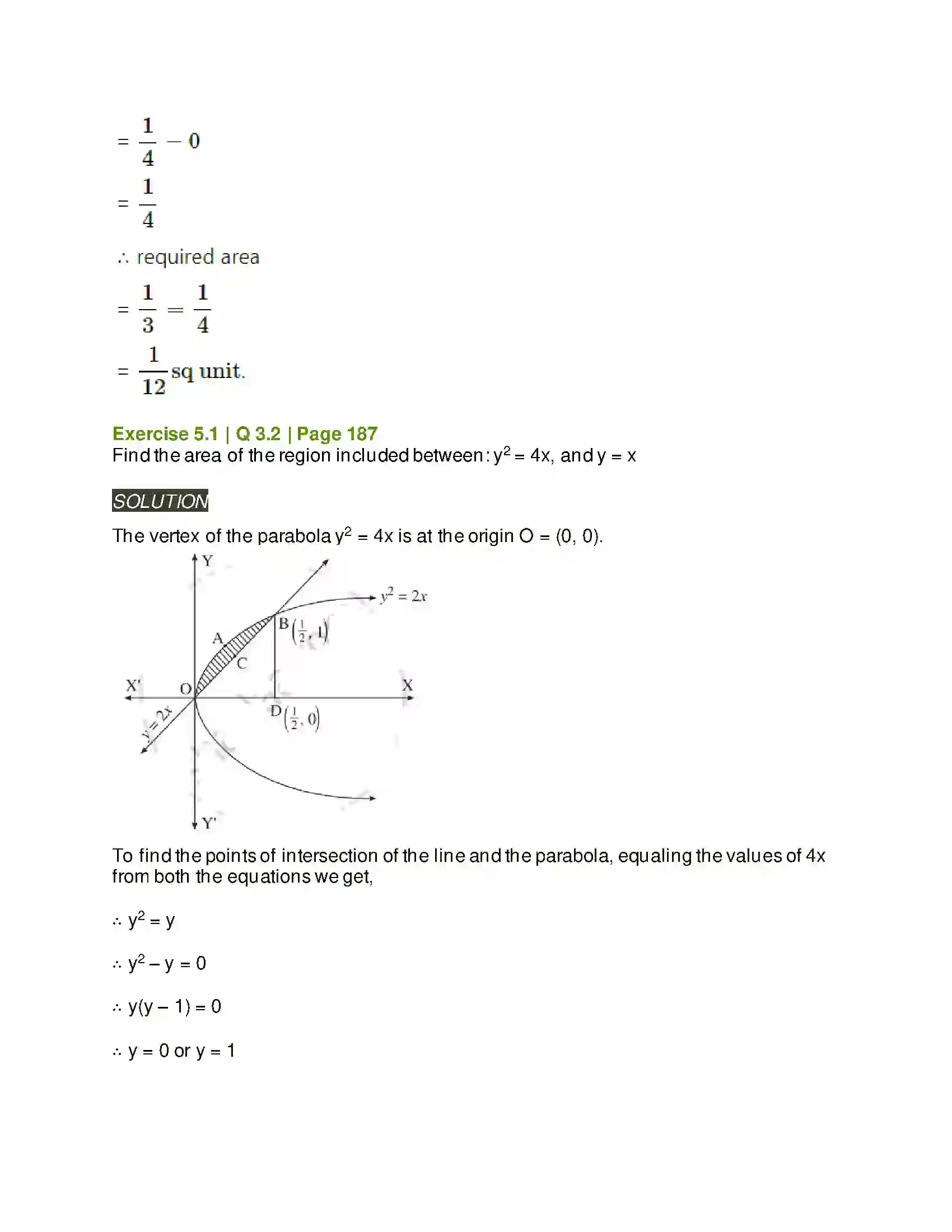 Maharashtra Board Class 12th Mathematics & Statistics-2 (Arts & Science) Application of Definite Integration Solution 10