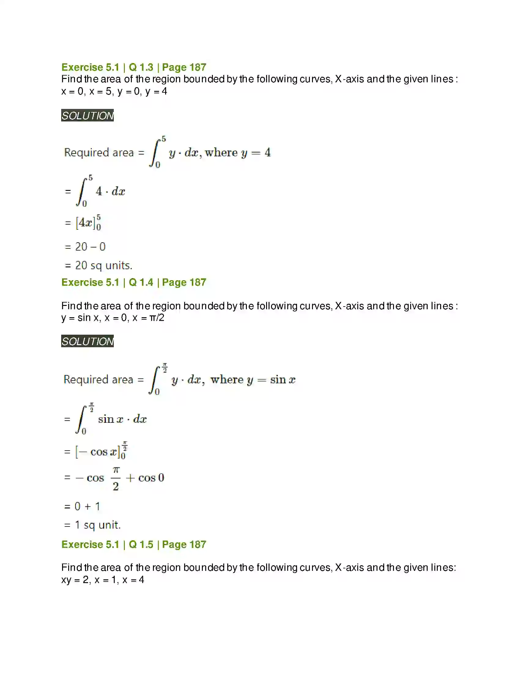 Maharashtra Board Class 12th Mathematics & Statistics-2 (Arts & Science) Application of Definite Integration Solution 2