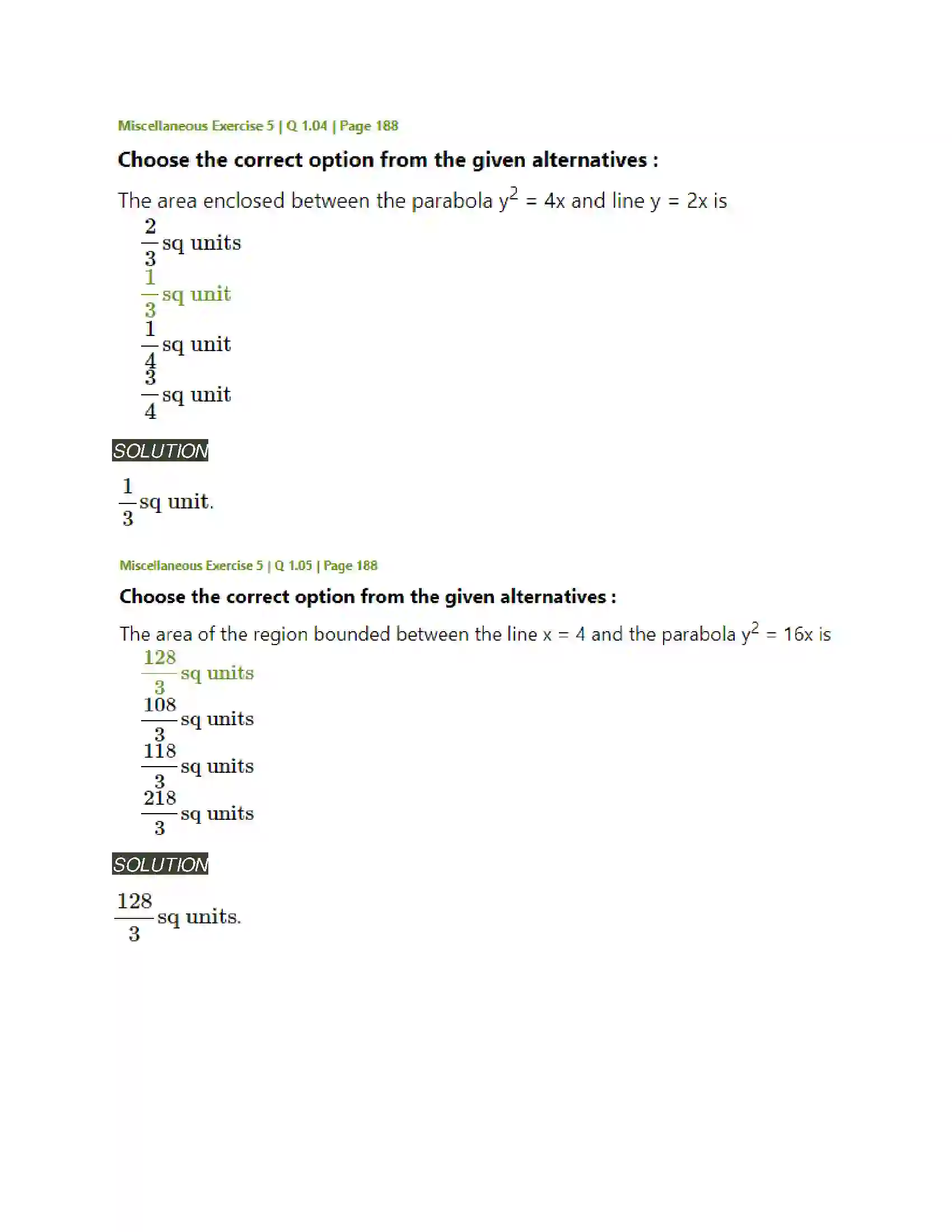 Maharashtra Board Class 12th Mathematics & Statistics-2 (Arts & Science) Application of Definite Integration Solution 20