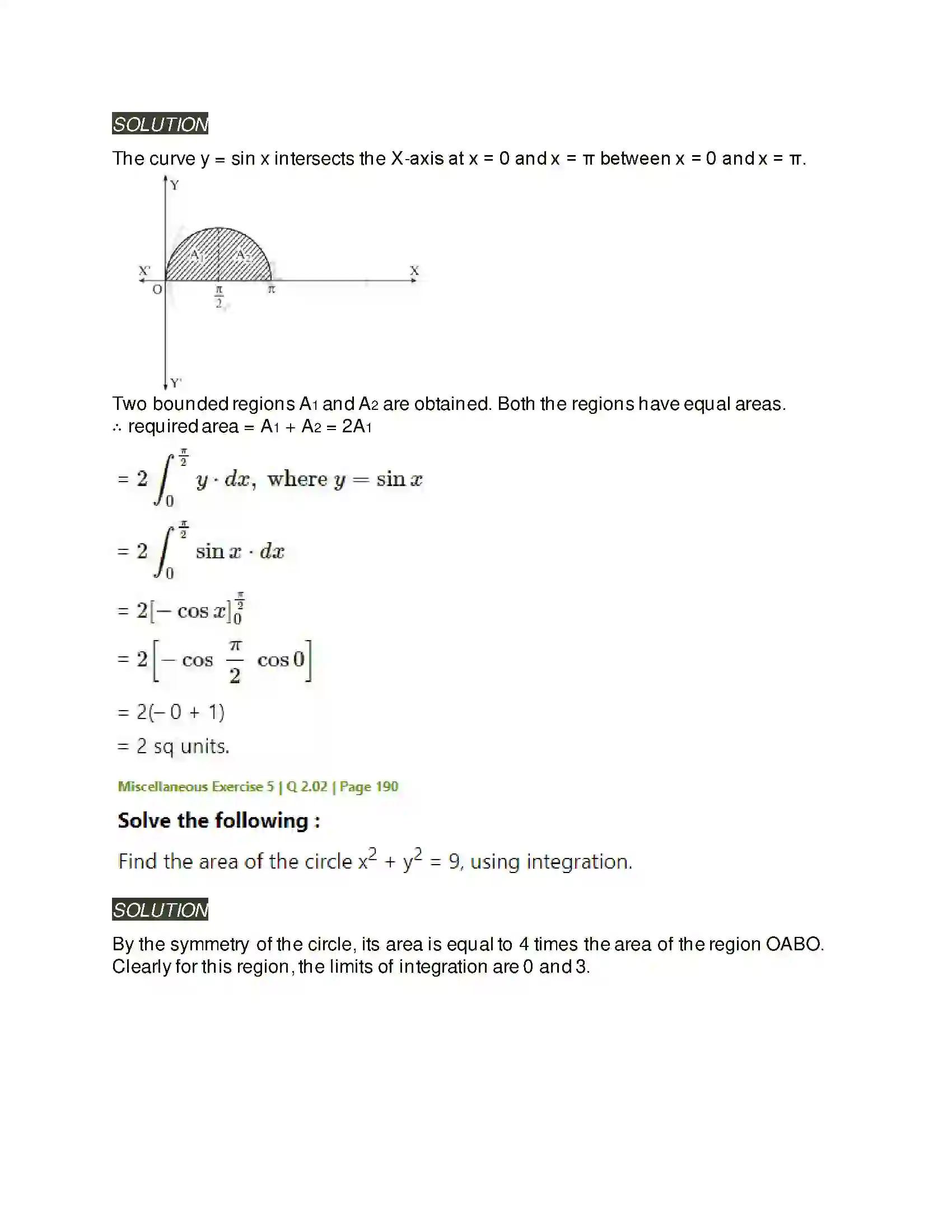 Maharashtra Board Class 12th Mathematics & Statistics-2 (Arts & Science) Application of Definite Integration Solution 28