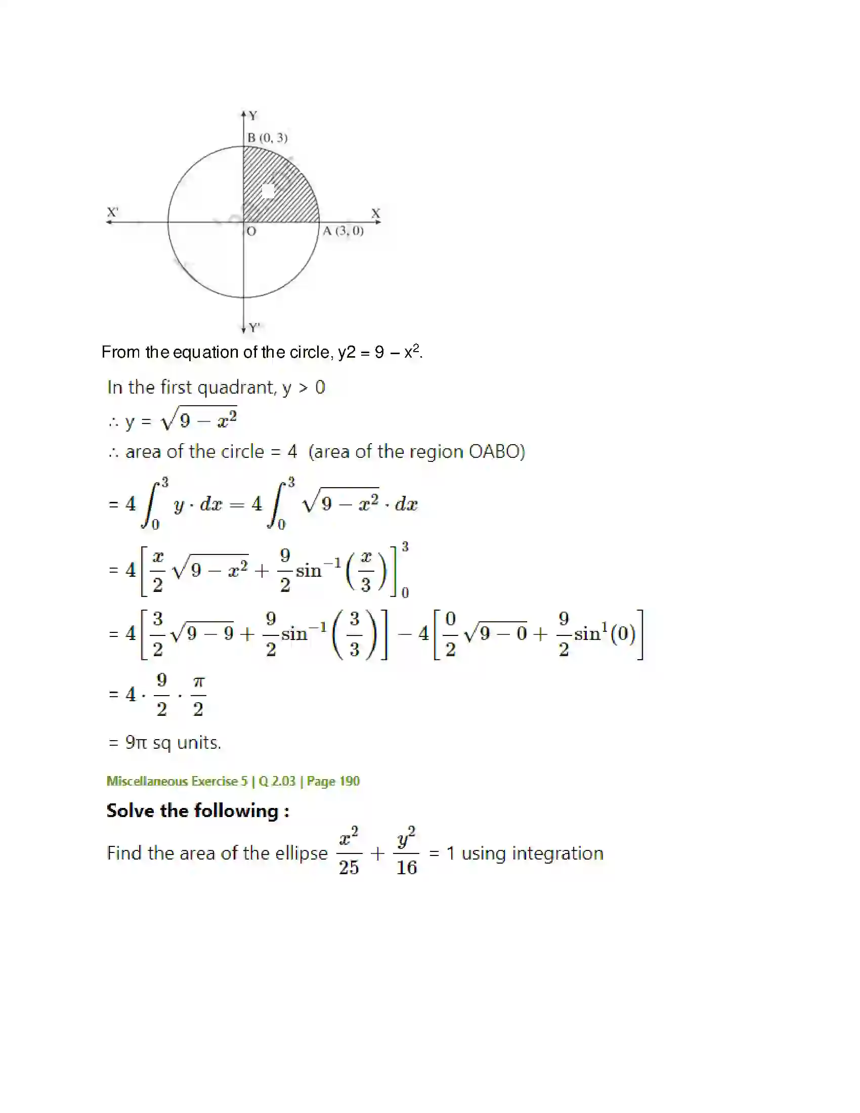 Maharashtra Board Class 12th Mathematics & Statistics-2 (Arts & Science) Application of Definite Integration Solution 29