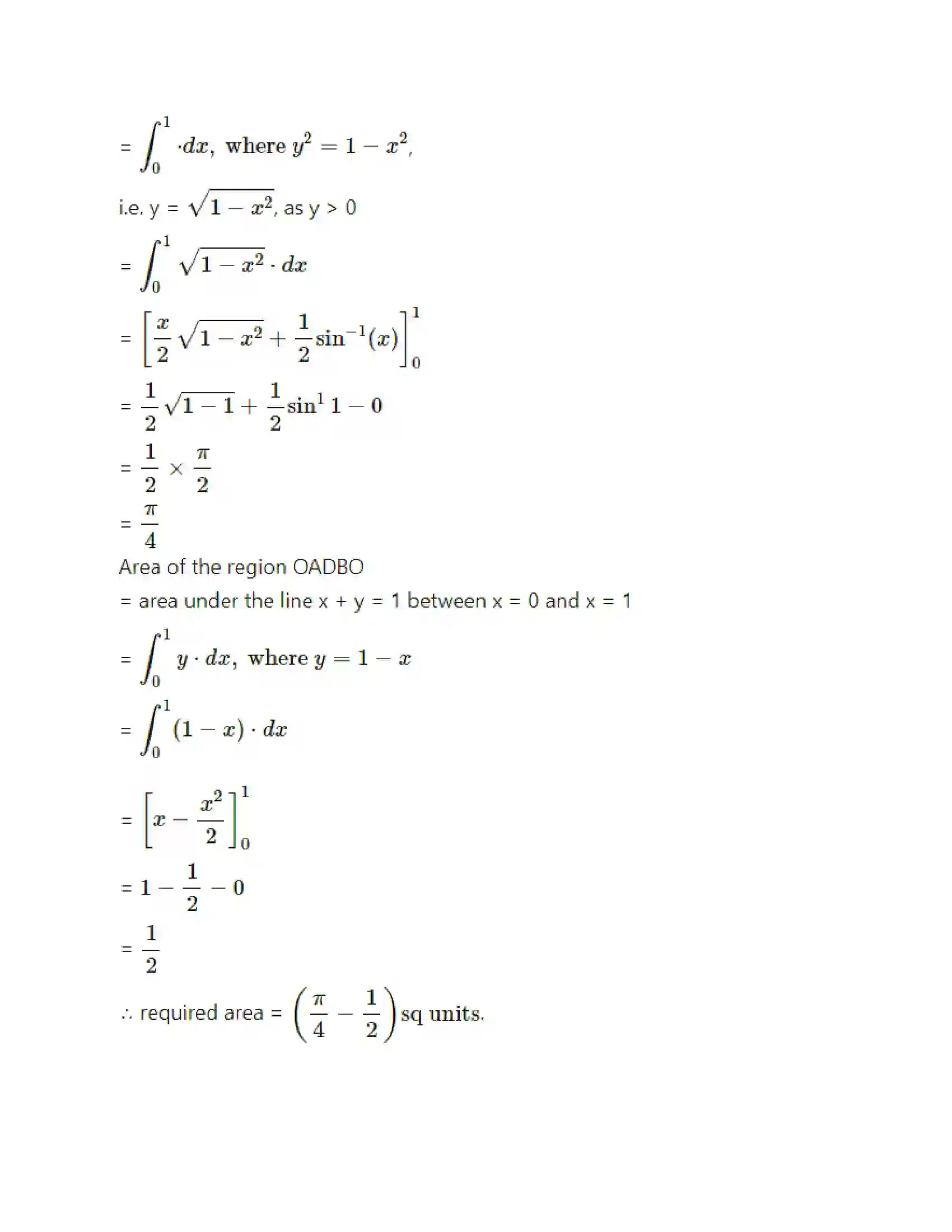 Maharashtra Board Class 12th Mathematics & Statistics-2 (Arts & Science) Application of Definite Integration Solution 40