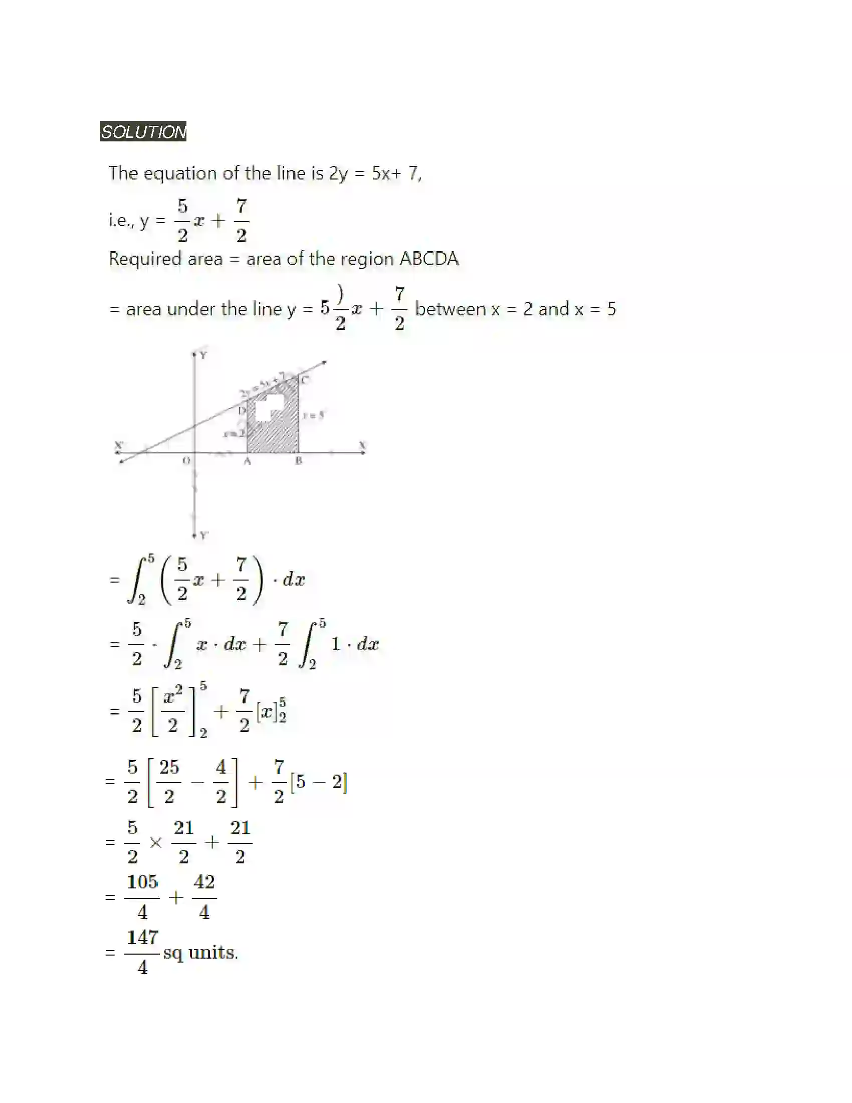 Maharashtra Board Class 12th Mathematics & Statistics-2 (Arts & Science) Application of Definite Integration Solution 45