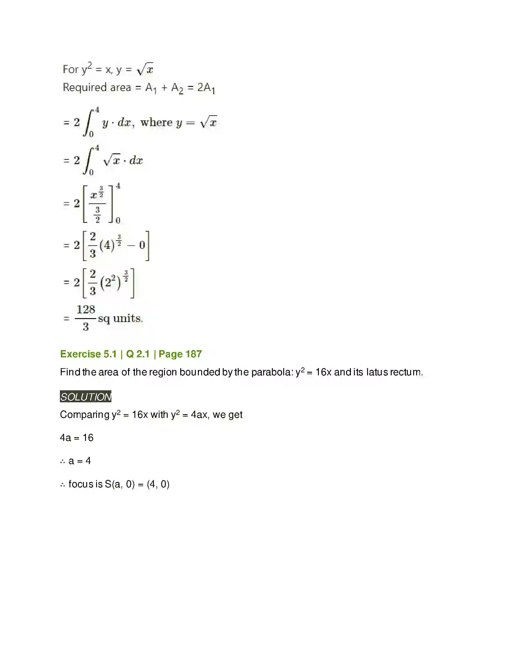 Maharashtra Board Class 12th Mathematics & Statistics-2 (Arts & Science) Application of Definite Integration Solution 5
